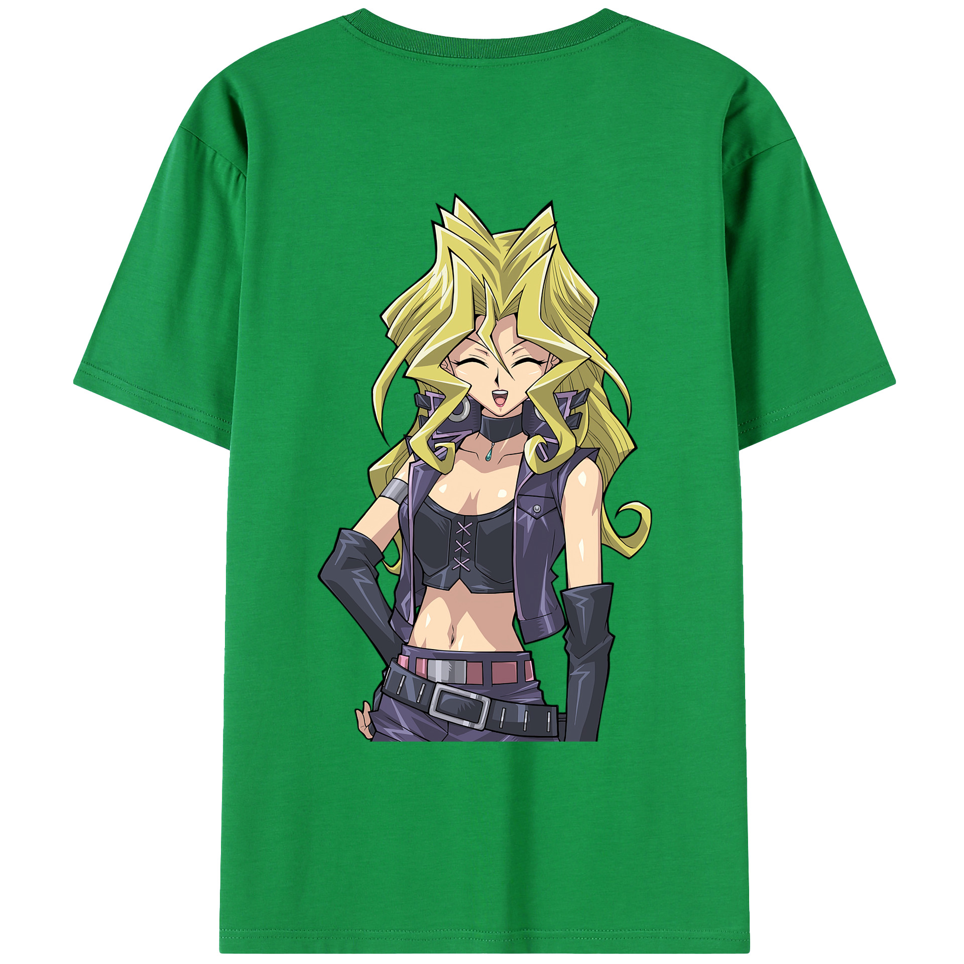 （画像用） 遊☆戯☆王 Yu-Gi-Oh! 綿100％ メンズ半袖Tシャツ（バックプリント） 通気性