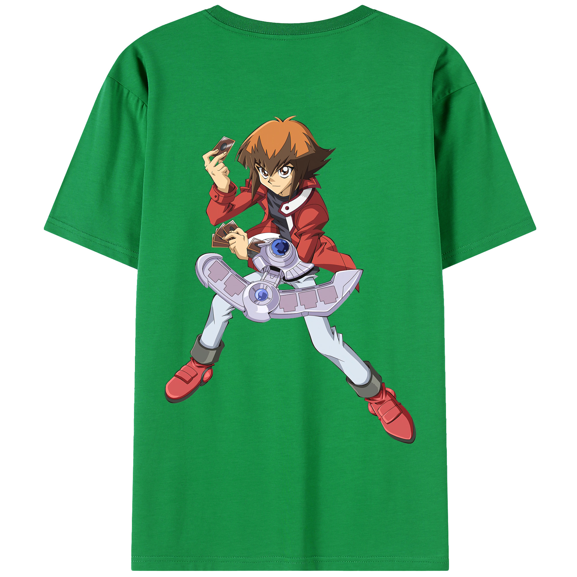 （画像用） 遊☆戯☆王 Yu-Gi-Oh! 綿100％ メンズ半袖Tシャツ（バックプリント） 通気性