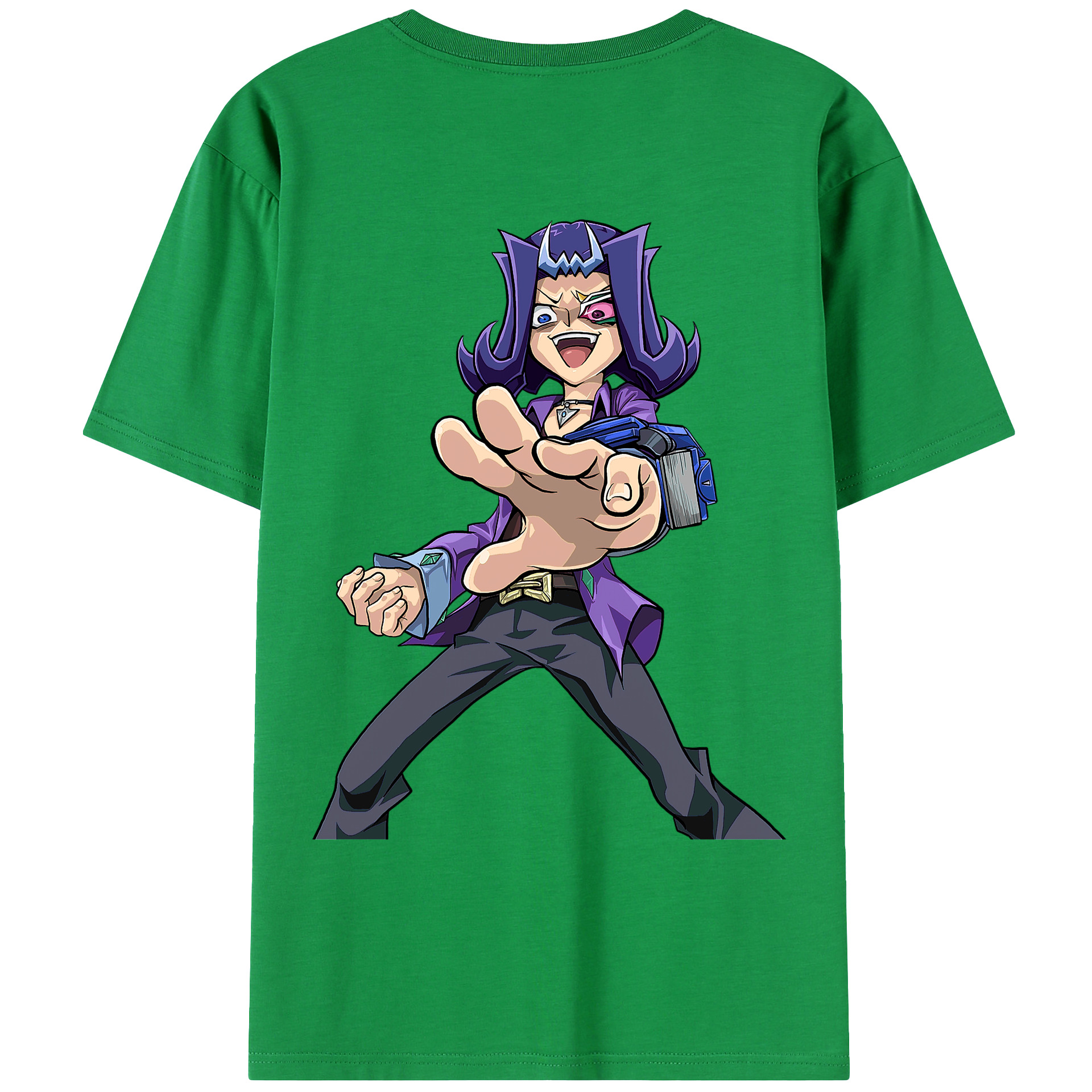 （画像用） 遊☆戯☆王 Yu-Gi-Oh! 綿100％ メンズ半袖Tシャツ（バックプリント） 通気性
