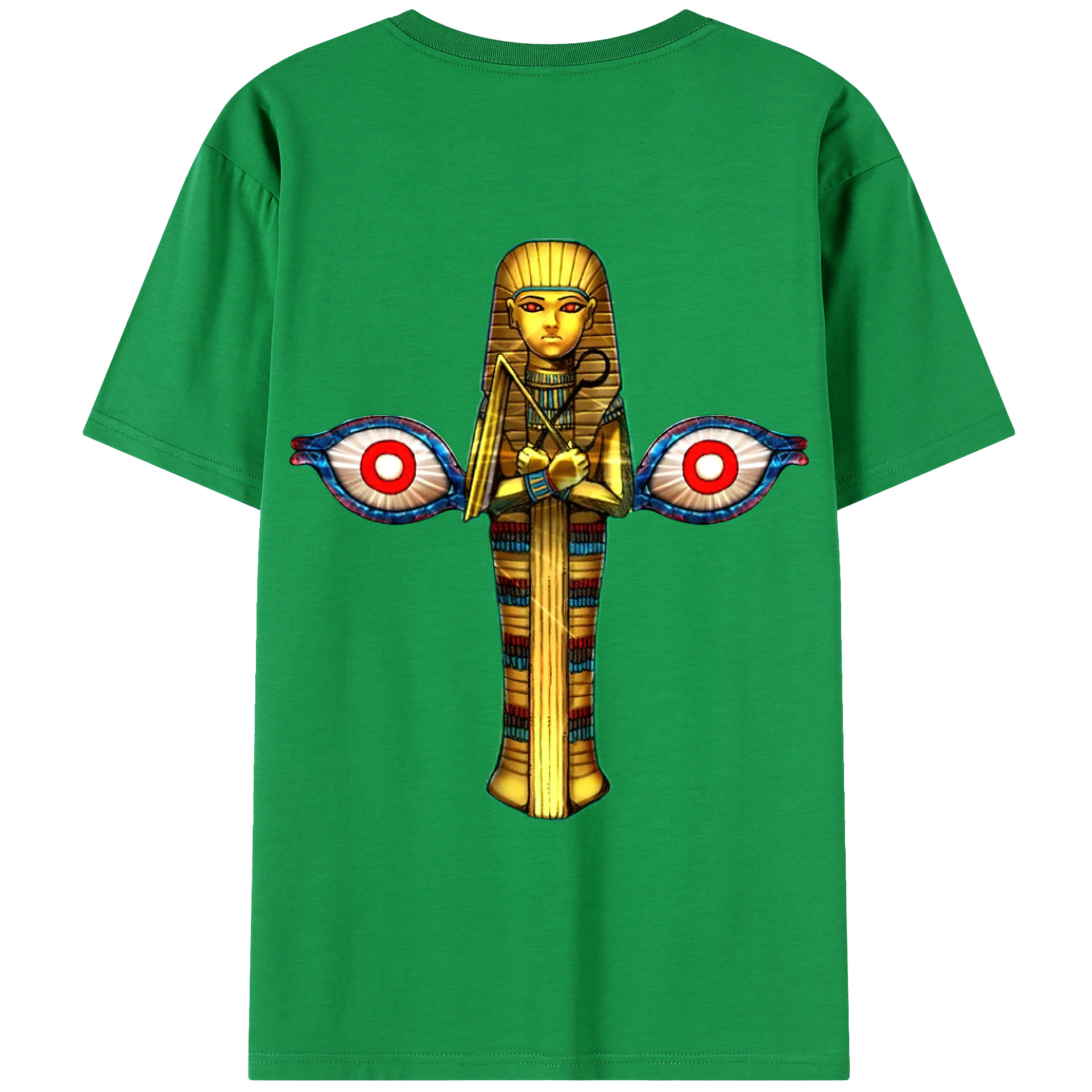 （画像用） 遊☆戯☆王 Yu-Gi-Oh! 綿100％ メンズ半袖Tシャツ（バックプリント） 通気性