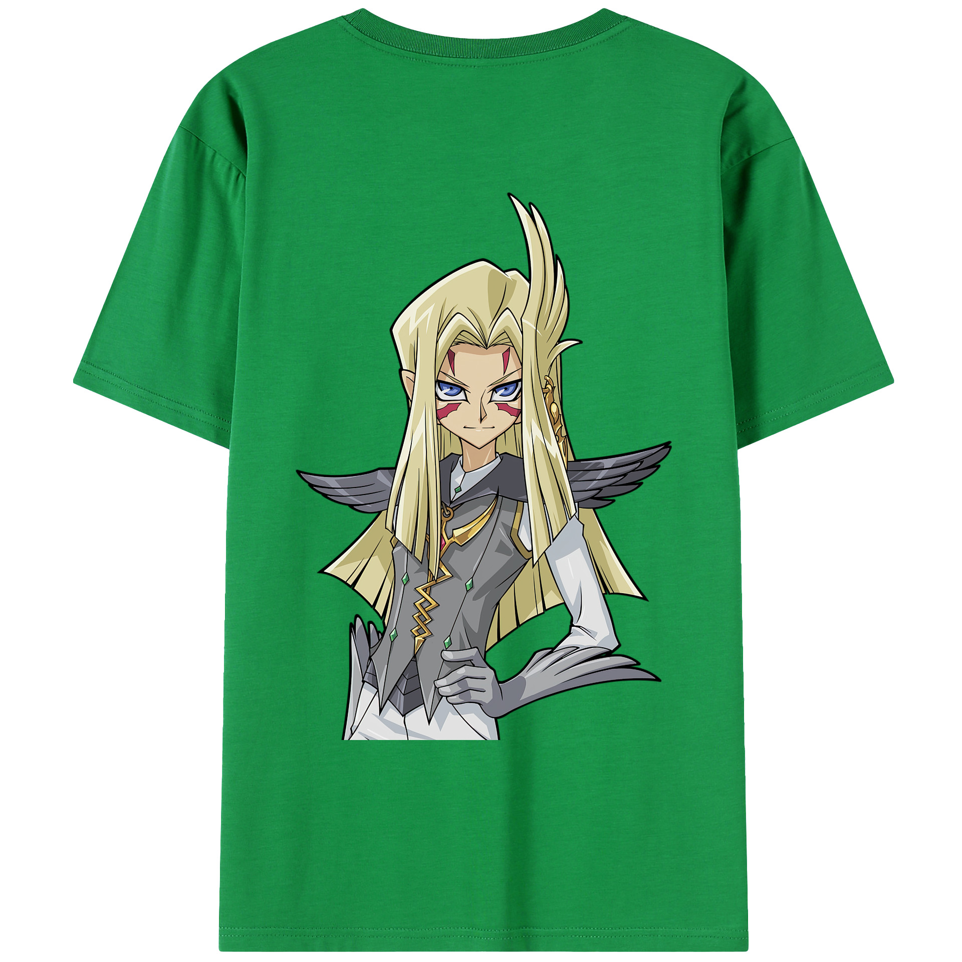 （画像用） 遊☆戯☆王 Yu-Gi-Oh! 綿100％ メンズ半袖Tシャツ（バックプリント） 通気性