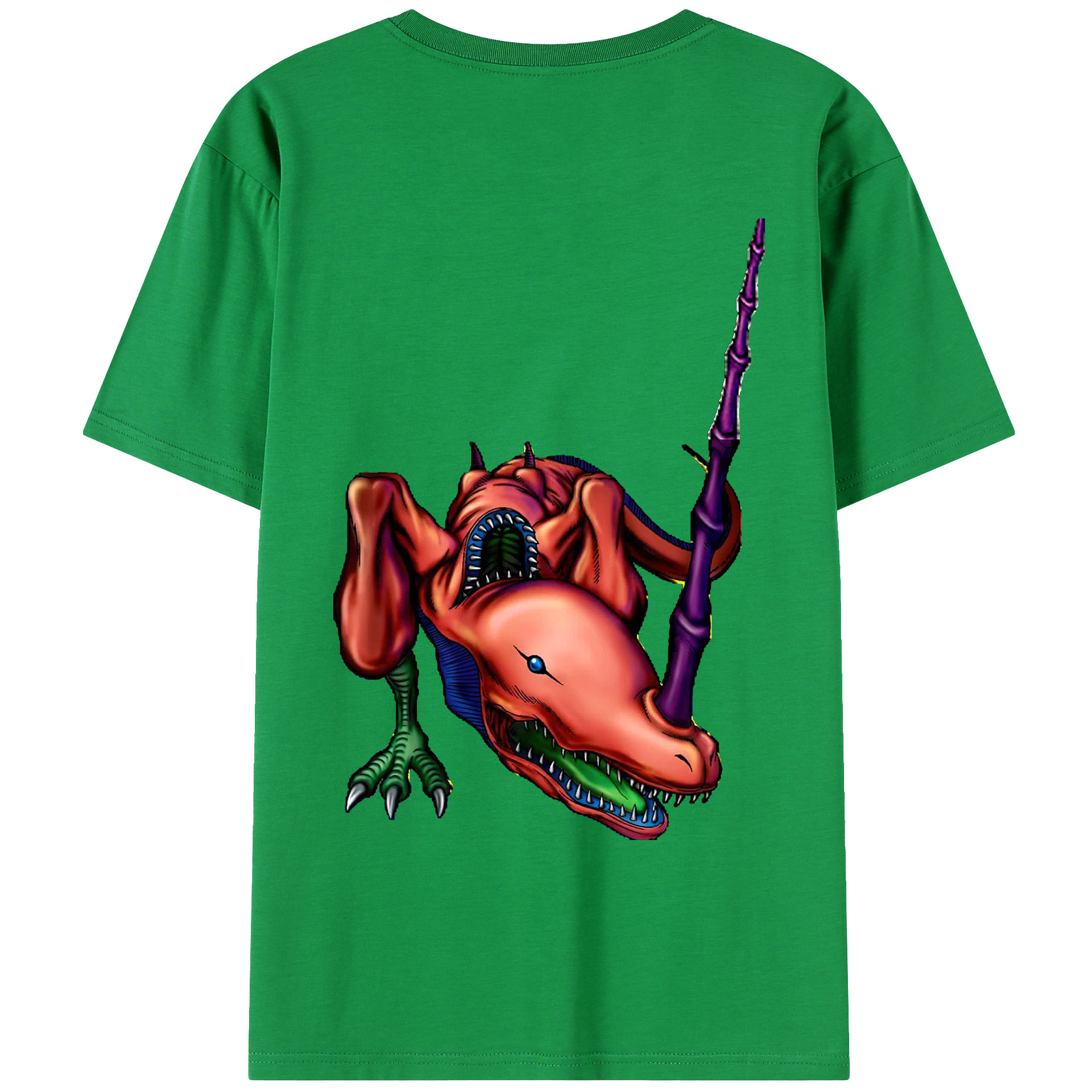 （画像用） 遊☆戯☆王 Yu-Gi-Oh! 綿100％ メンズ半袖Tシャツ（バックプリント） 通気性