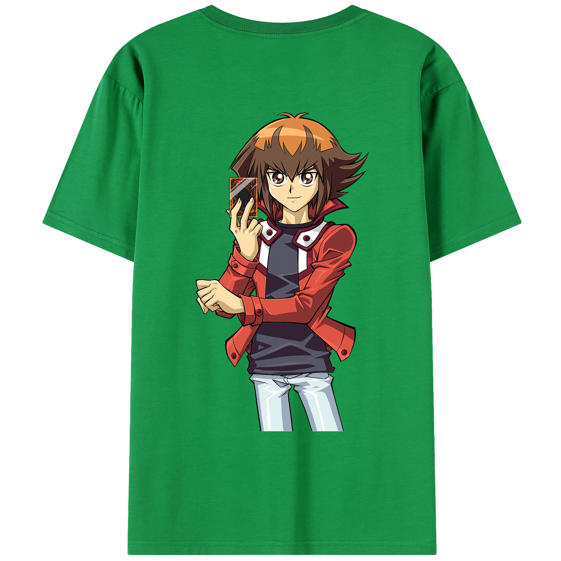 （画像用） 遊☆戯☆王 Yu-Gi-Oh! 綿100％ メンズ半袖Tシャツ（バックプリント） 通気性