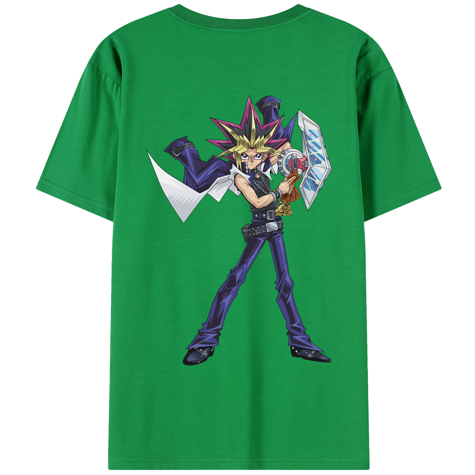 （画像用） 遊☆戯☆王 Yu-Gi-Oh! 綿100％ メンズ半袖Tシャツ（バックプリント） 通気性