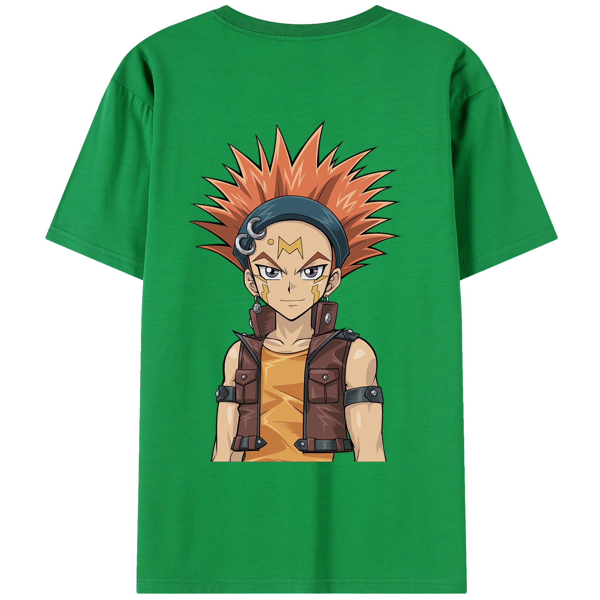 （画像用） 遊☆戯☆王 Yu-Gi-Oh! 綿100％ メンズ半袖Tシャツ（バックプリント） 通気性