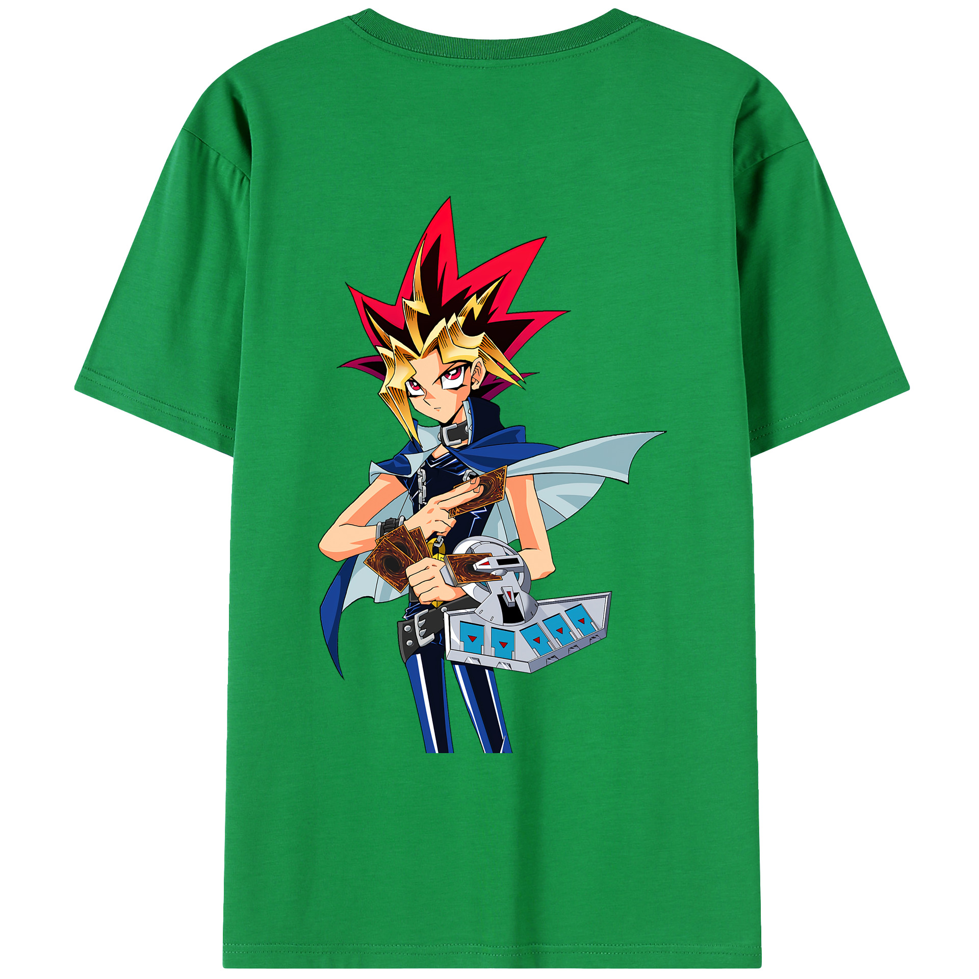 （画像用） 遊☆戯☆王 Yu-Gi-Oh! 綿100％ メンズ半袖Tシャツ（バックプリント） 通気性