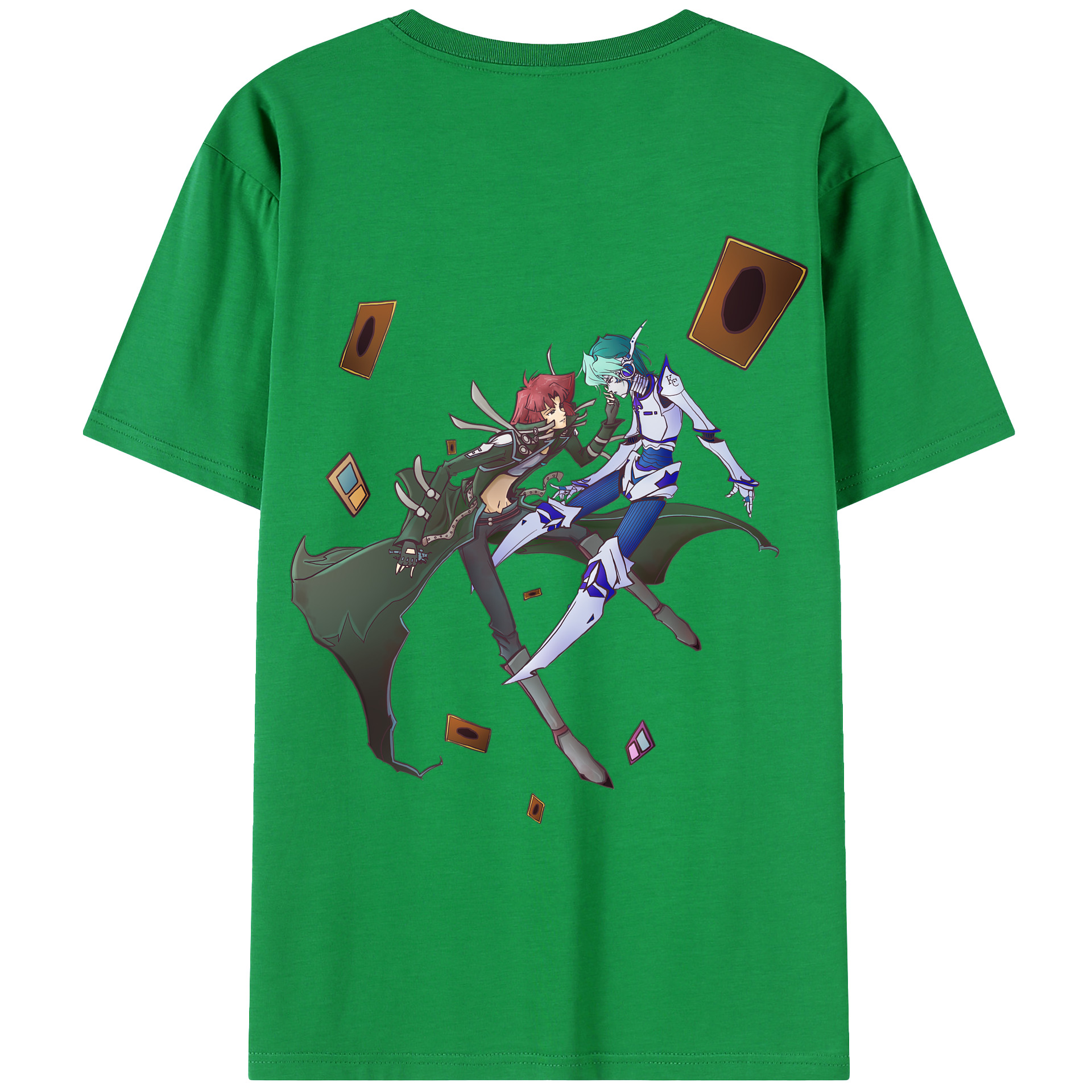 （画像用） 遊☆戯☆王 Yu-Gi-Oh! 綿100％ メンズ半袖Tシャツ（バックプリント） 通気性