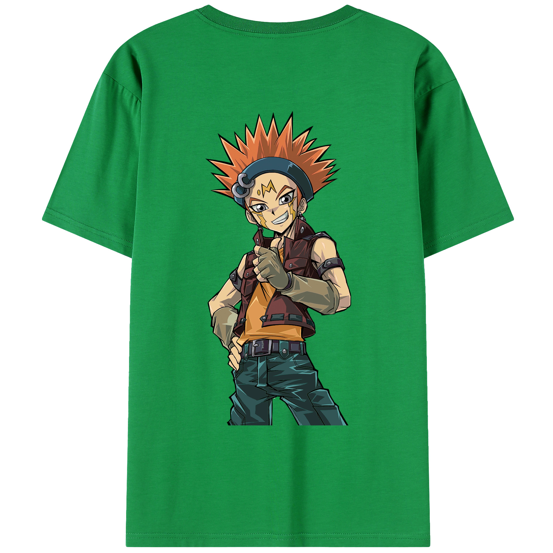 （画像用） 遊☆戯☆王 Yu-Gi-Oh! 綿100％ メンズ半袖Tシャツ（バックプリント） 通気性
