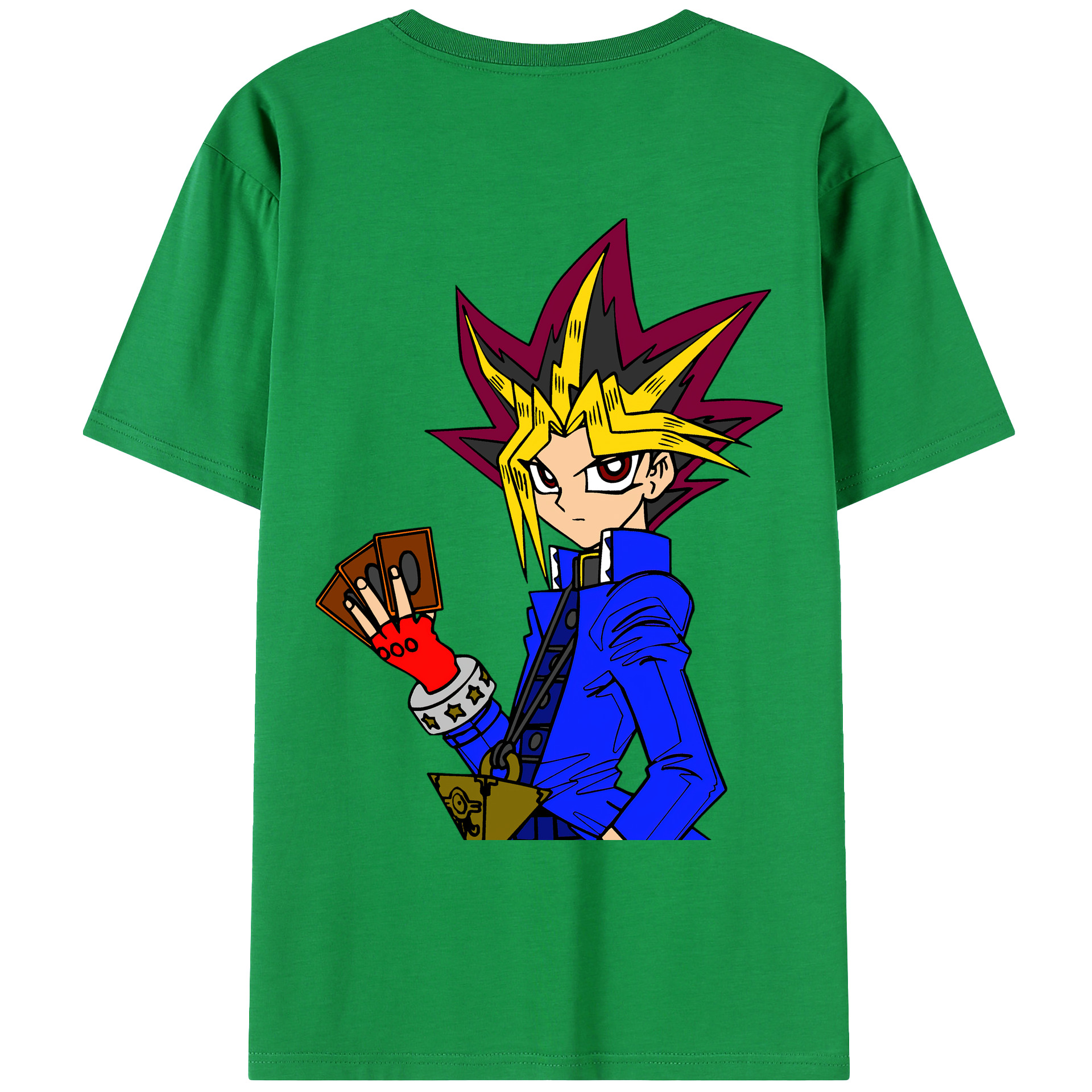 （画像用） 遊☆戯☆王 Yu-Gi-Oh! 綿100％ メンズ半袖Tシャツ（バックプリント） 通気性