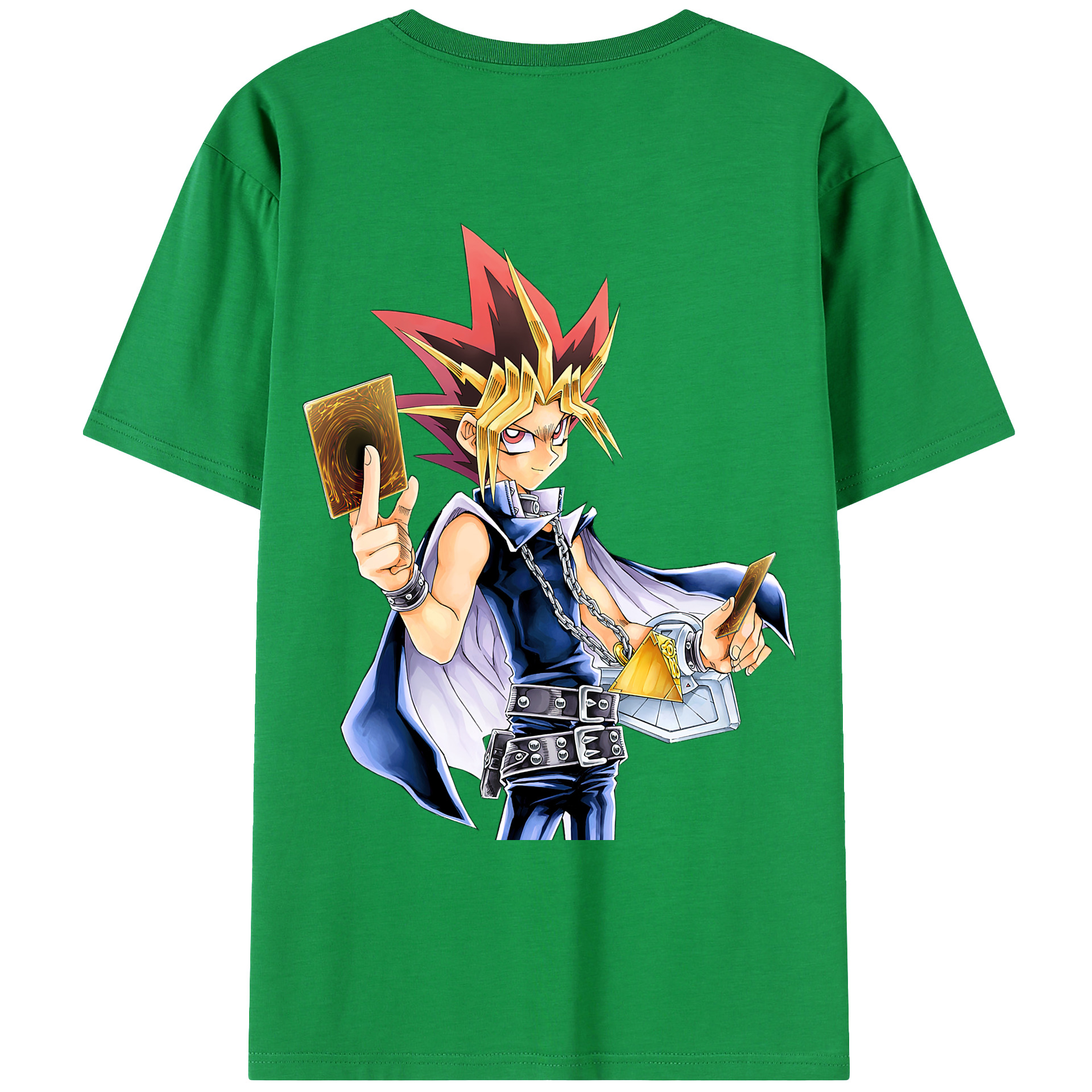 （画像用） 遊☆戯☆王 Yu-Gi-Oh! 綿100％ メンズ半袖Tシャツ（バックプリント） 通気性
