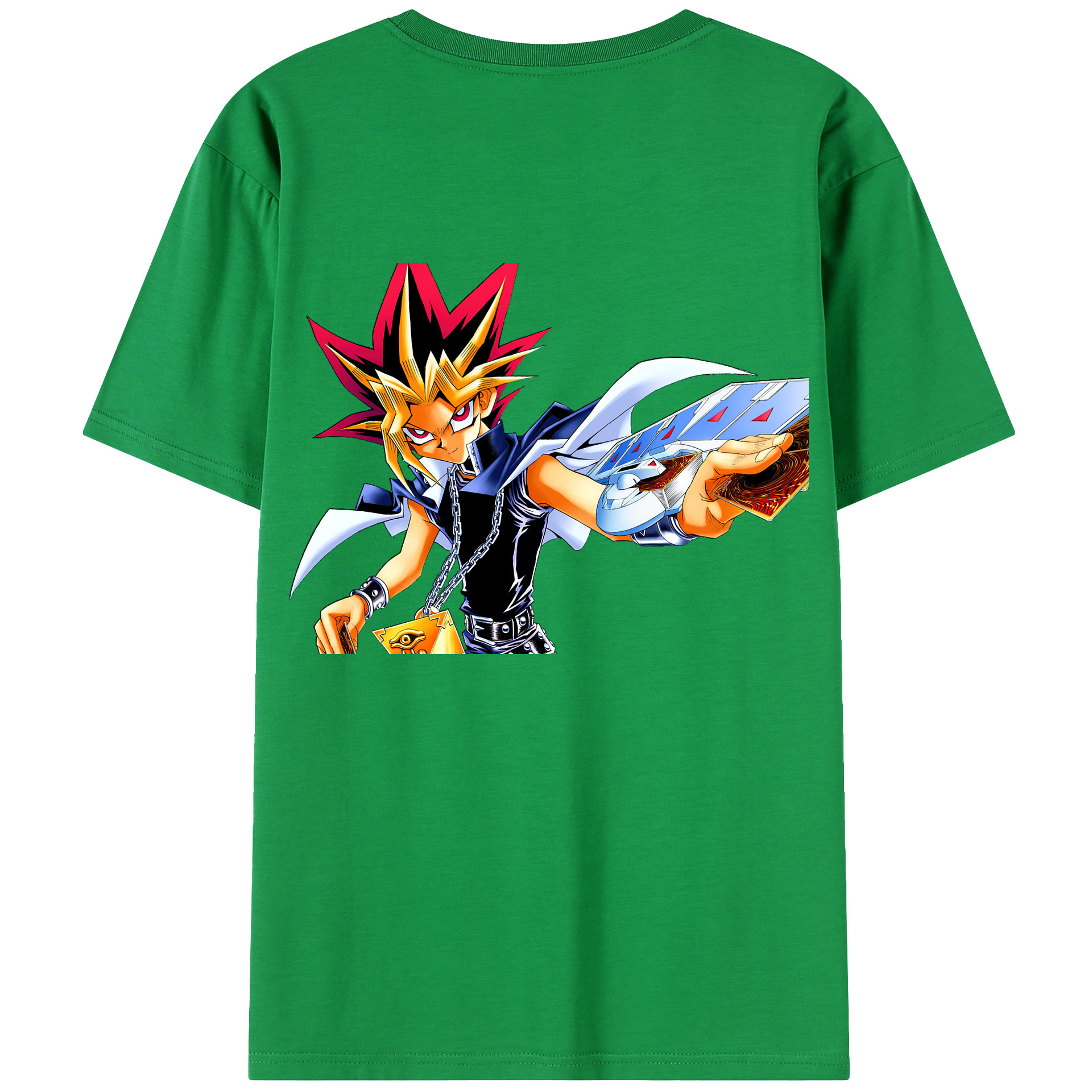 （画像用） 遊☆戯☆王 Yu-Gi-Oh! 綿100％ メンズ半袖Tシャツ（バックプリント） 通気性