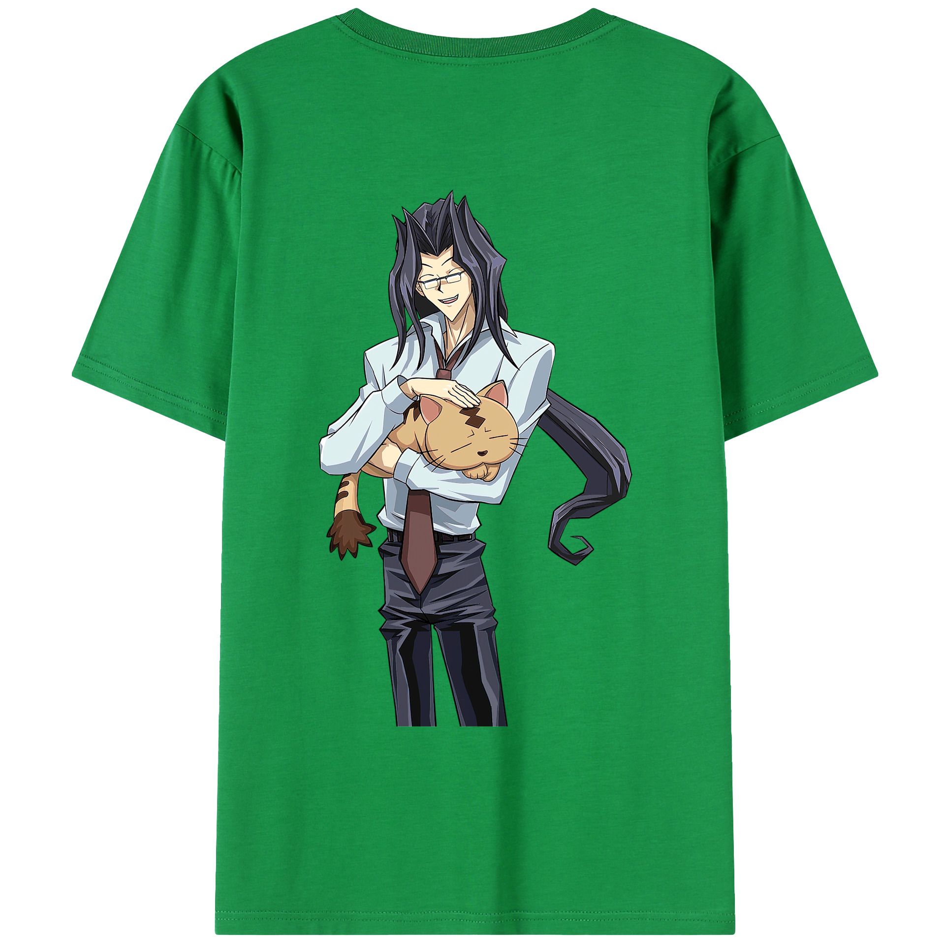 （画像用） 遊☆戯☆王 Yu-Gi-Oh! 綿100％ メンズ半袖Tシャツ（バックプリント） 通気性