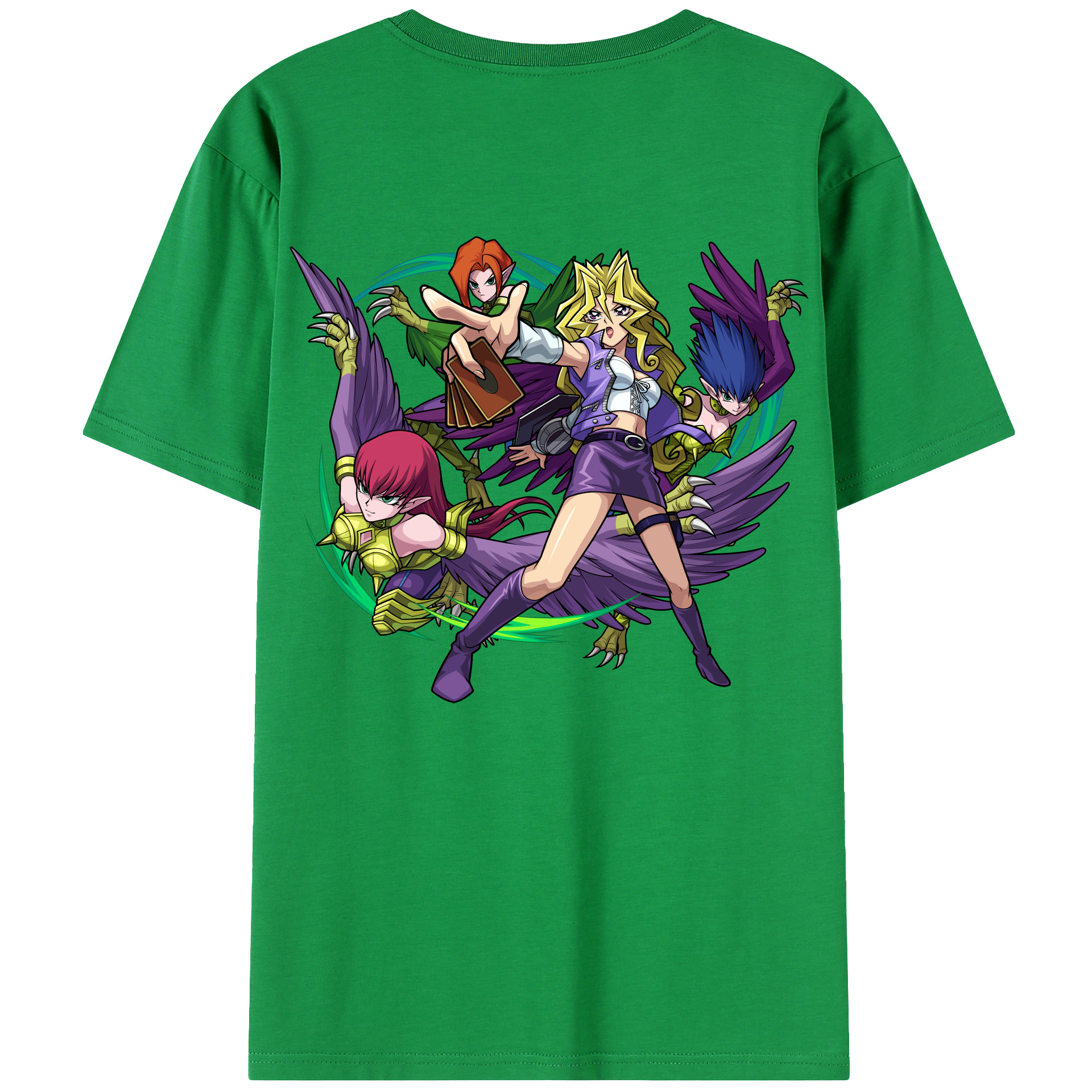 （画像用） 遊☆戯☆王 Yu-Gi-Oh! 綿100％ メンズ半袖Tシャツ（バックプリント） 通気性