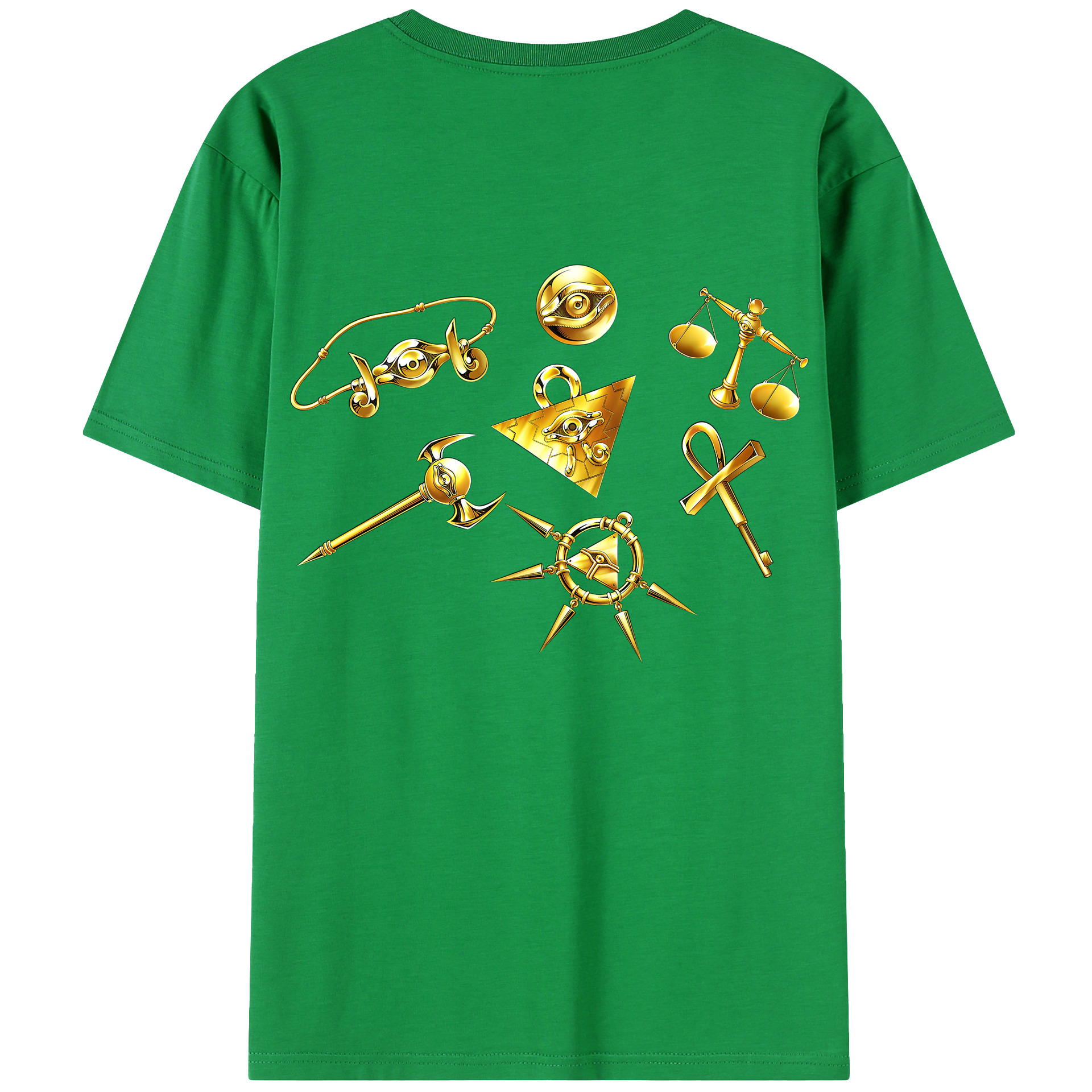（画像用） 遊☆戯☆王 Yu-Gi-Oh! 綿100％ メンズ半袖Tシャツ（バックプリント） 通気性