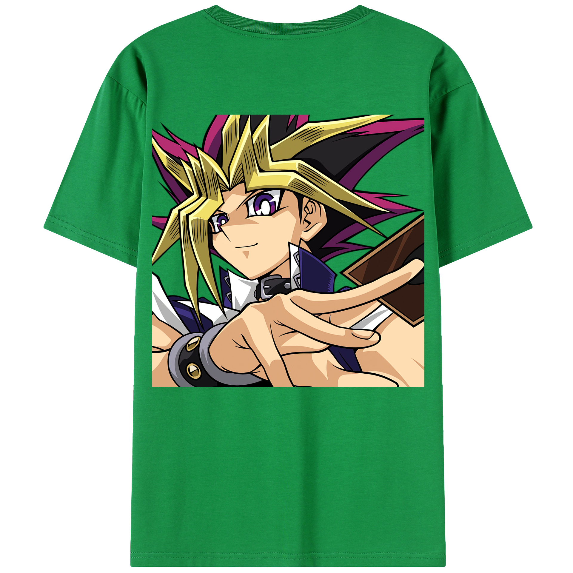 （画像用） 遊☆戯☆王 Yu-Gi-Oh! 綿100％ メンズ半袖Tシャツ（バックプリント） 通気性