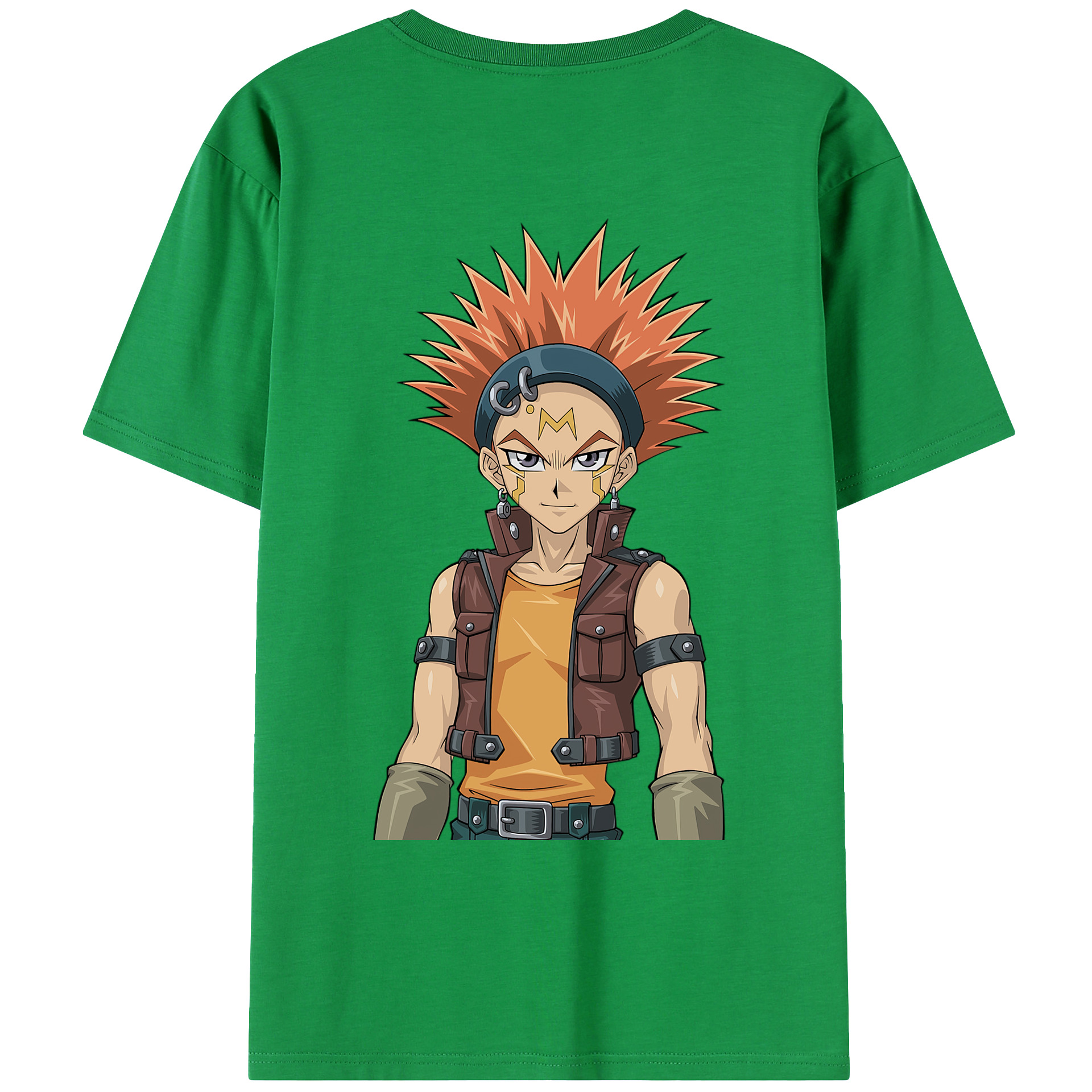 （画像用） 遊☆戯☆王 Yu-Gi-Oh! 綿100％ メンズ半袖Tシャツ（バックプリント） 通気性