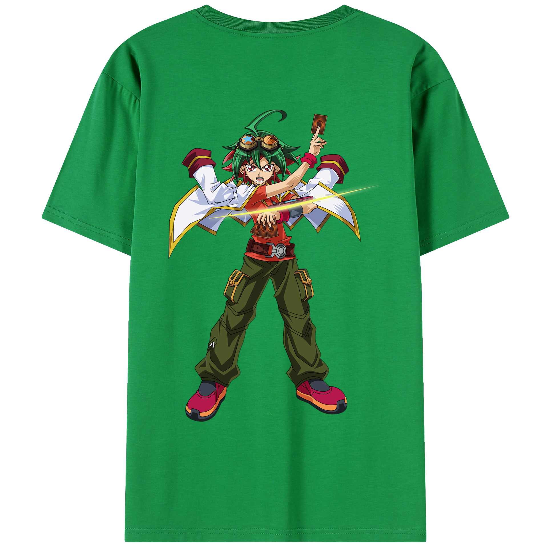（画像用） 遊☆戯☆王 Yu-Gi-Oh! 綿100％ メンズ半袖Tシャツ（バックプリント） 通気性