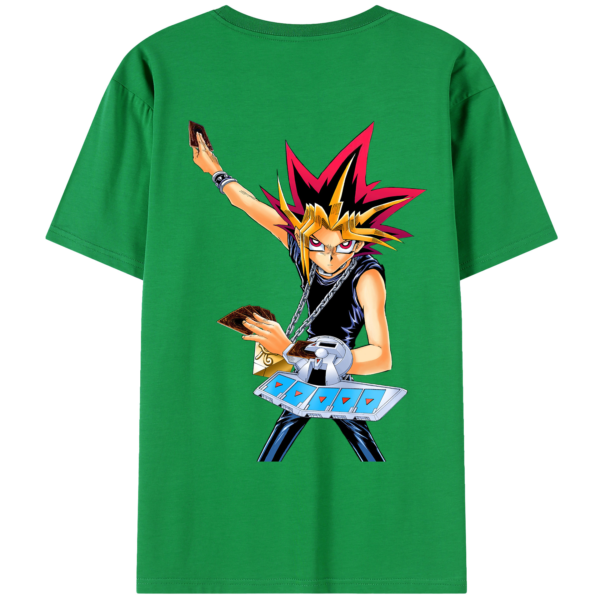 （画像用） 遊☆戯☆王 Yu-Gi-Oh! 綿100％ メンズ半袖Tシャツ（バックプリント） 通気性