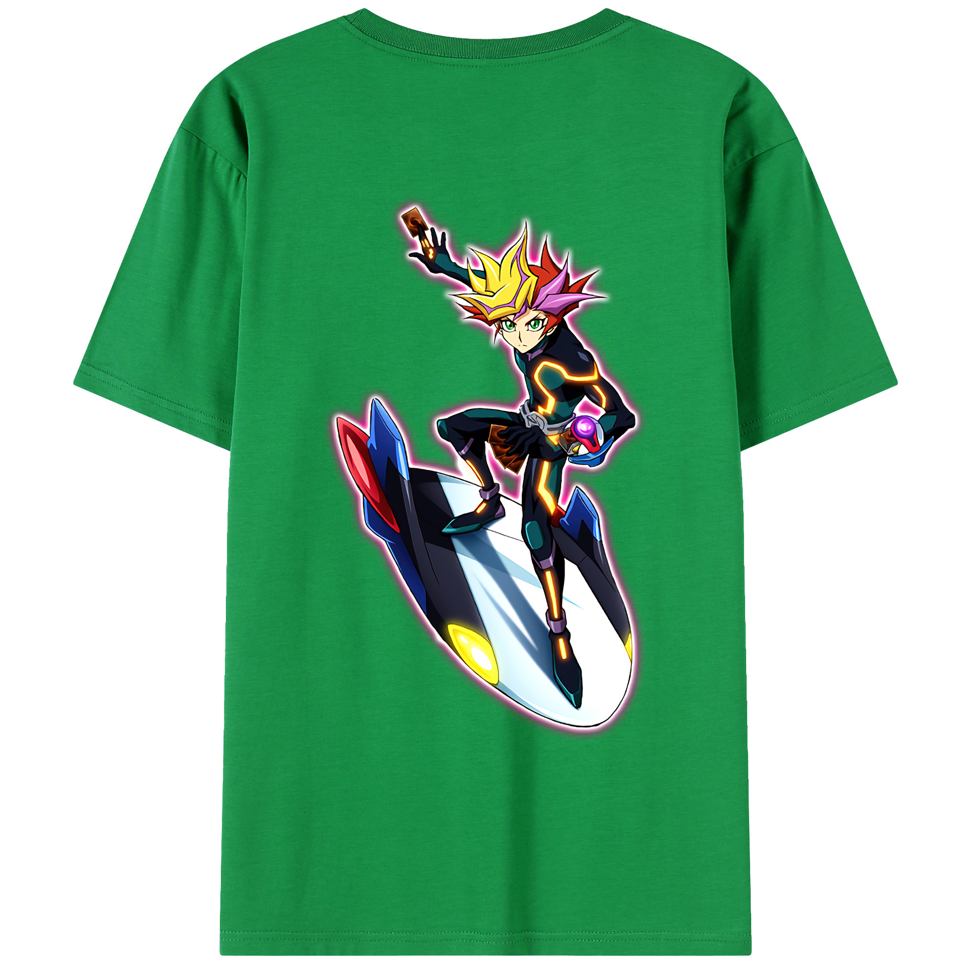 （画像用） 遊☆戯☆王 Yu-Gi-Oh! 綿100％ メンズ半袖Tシャツ（バックプリント） 通気性