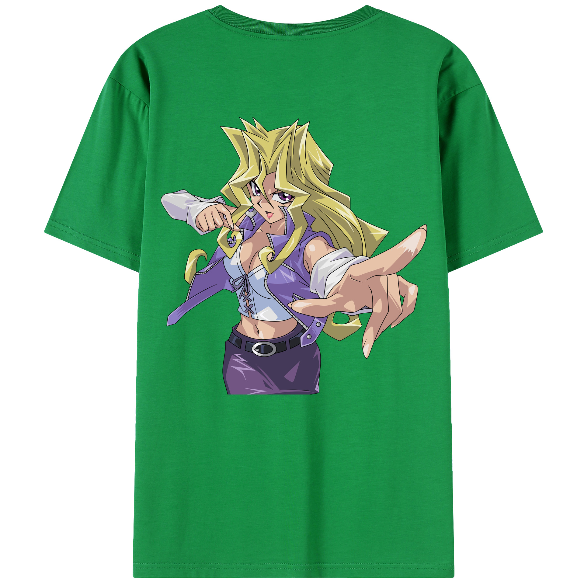 （画像用） 遊☆戯☆王 Yu-Gi-Oh! 綿100％ メンズ半袖Tシャツ（バックプリント） 通気性