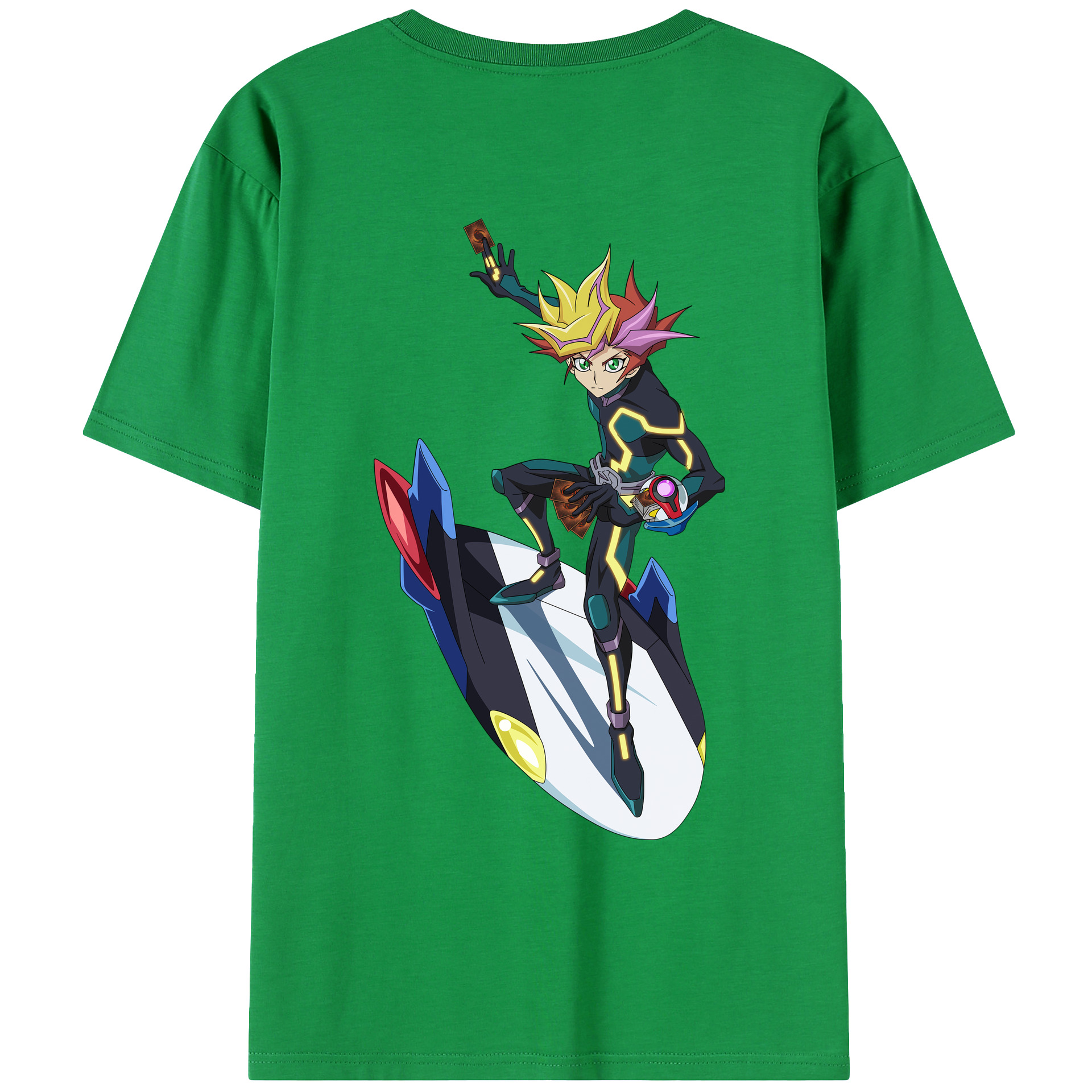 （画像用） 遊☆戯☆王 Yu-Gi-Oh! 綿100％ メンズ半袖Tシャツ（バックプリント） 通気性