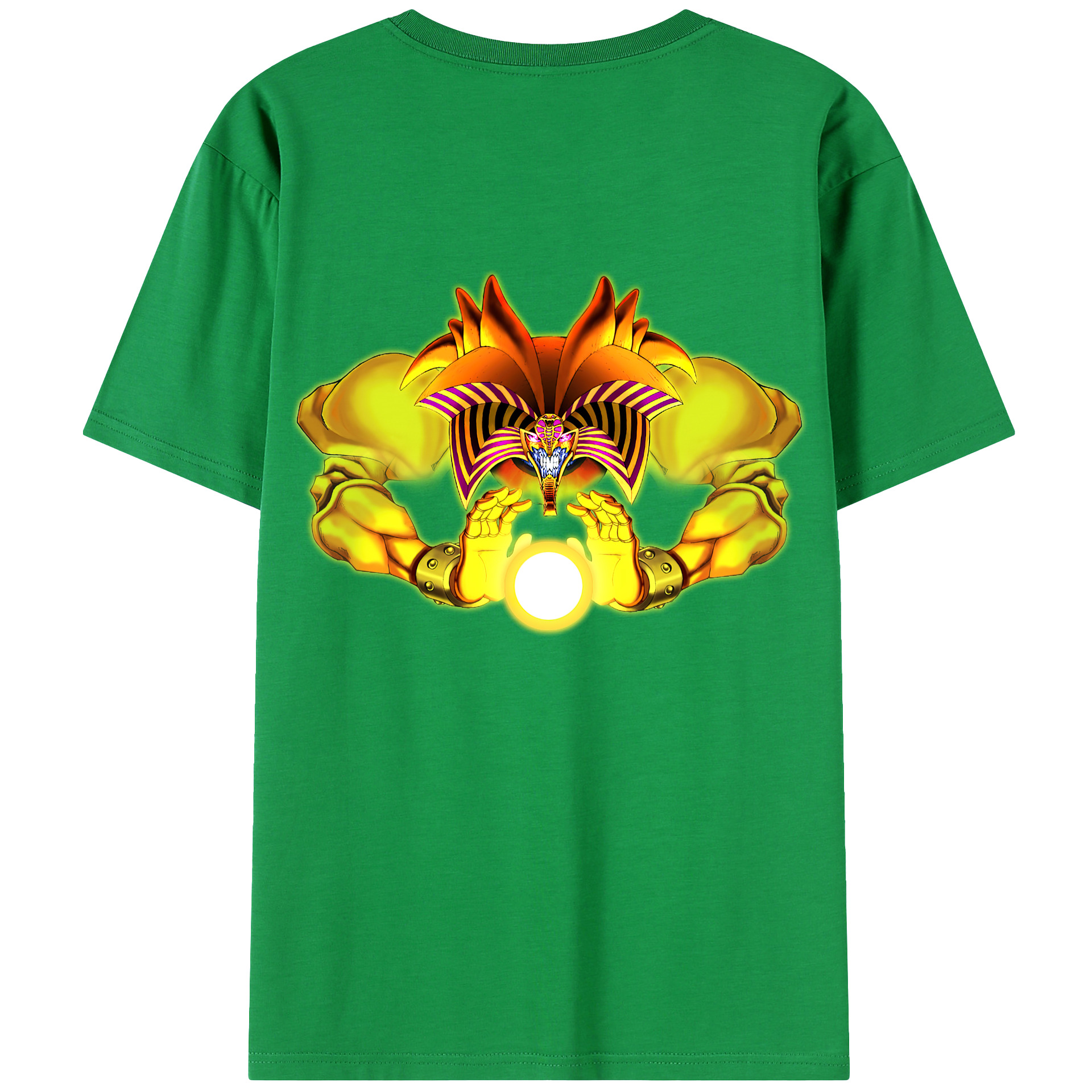 （画像用） 遊☆戯☆王 Yu-Gi-Oh! 綿100％ メンズ半袖Tシャツ（バックプリント） 通気性