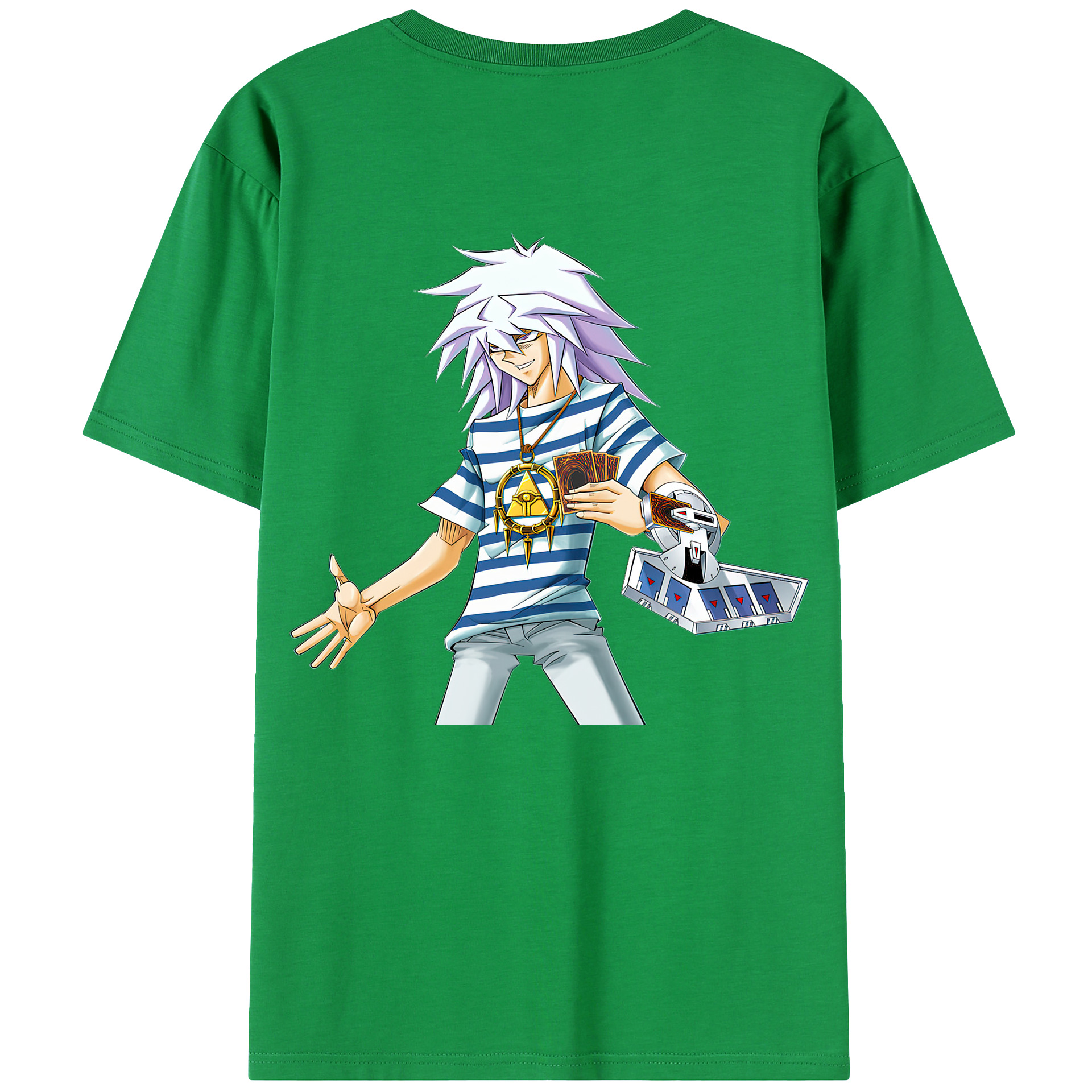 （画像用） 遊☆戯☆王 Yu-Gi-Oh! 綿100％ メンズ半袖Tシャツ（バックプリント） 通気性