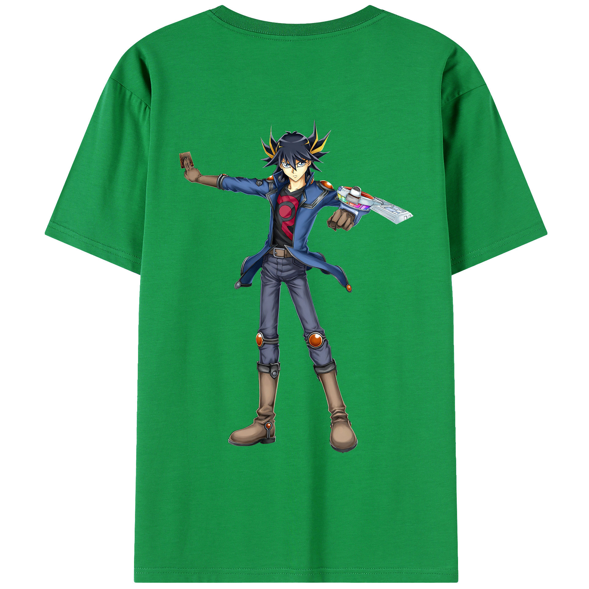 （画像用） 遊☆戯☆王 Yu-Gi-Oh! 綿100％ メンズ半袖Tシャツ（バックプリント） 通気性