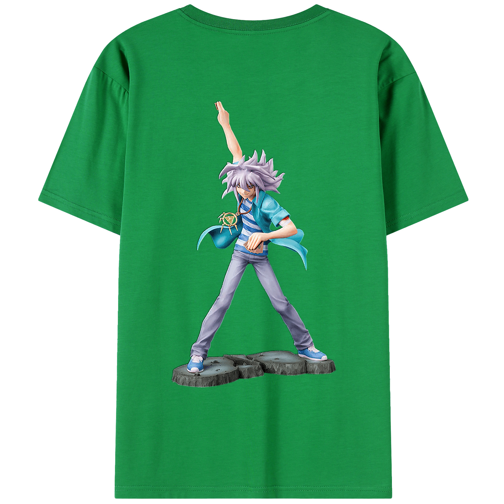 （画像用） 遊☆戯☆王 Yu-Gi-Oh! 綿100％ メンズ半袖Tシャツ（バックプリント） 通気性