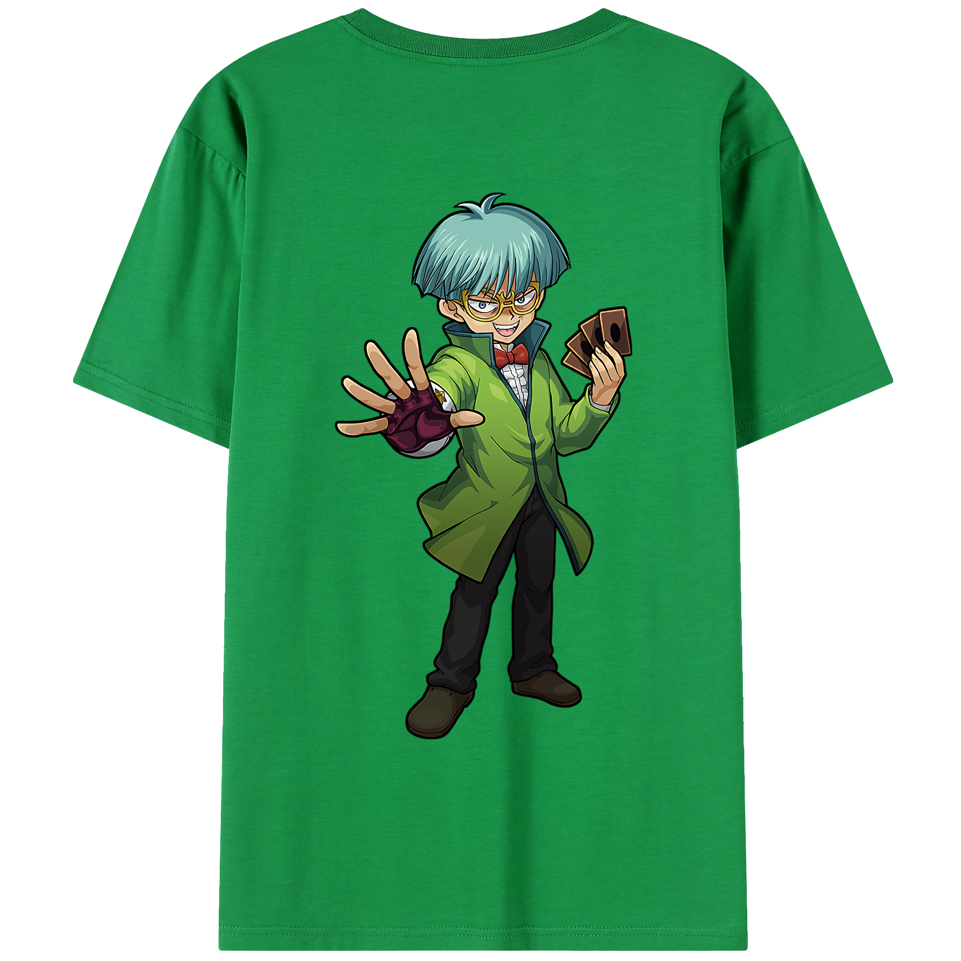 （画像用） 遊☆戯☆王 Yu-Gi-Oh! 綿100％ メンズ半袖Tシャツ（バックプリント） 通気性