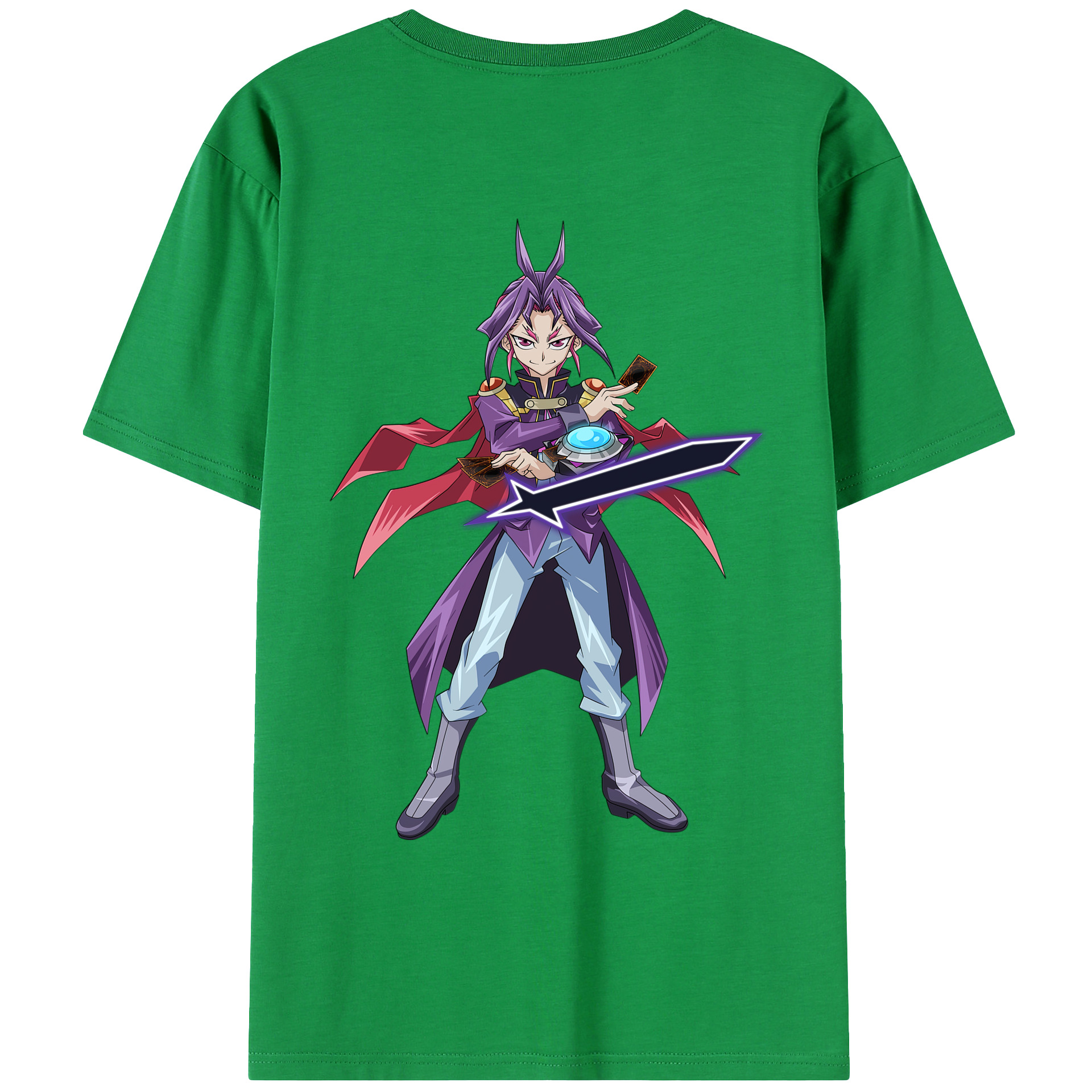 （画像用） 遊☆戯☆王 Yu-Gi-Oh! 綿100％ メンズ半袖Tシャツ（バックプリント） 通気性