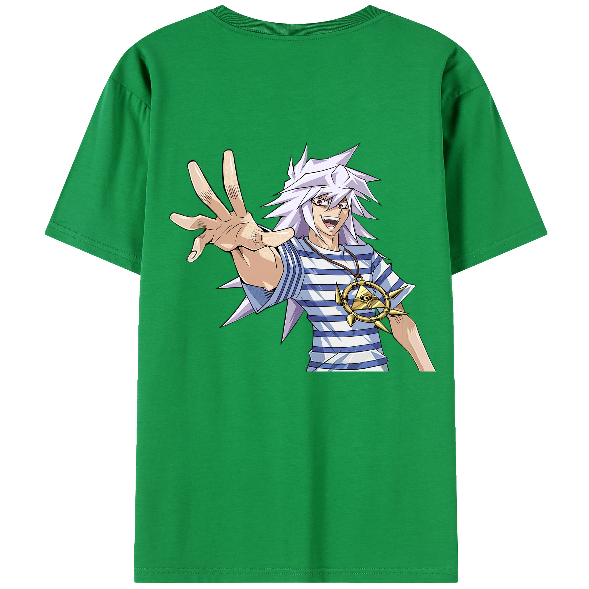 （画像用） 遊☆戯☆王 Yu-Gi-Oh! 綿100％ メンズ半袖Tシャツ（バックプリント） 通気性