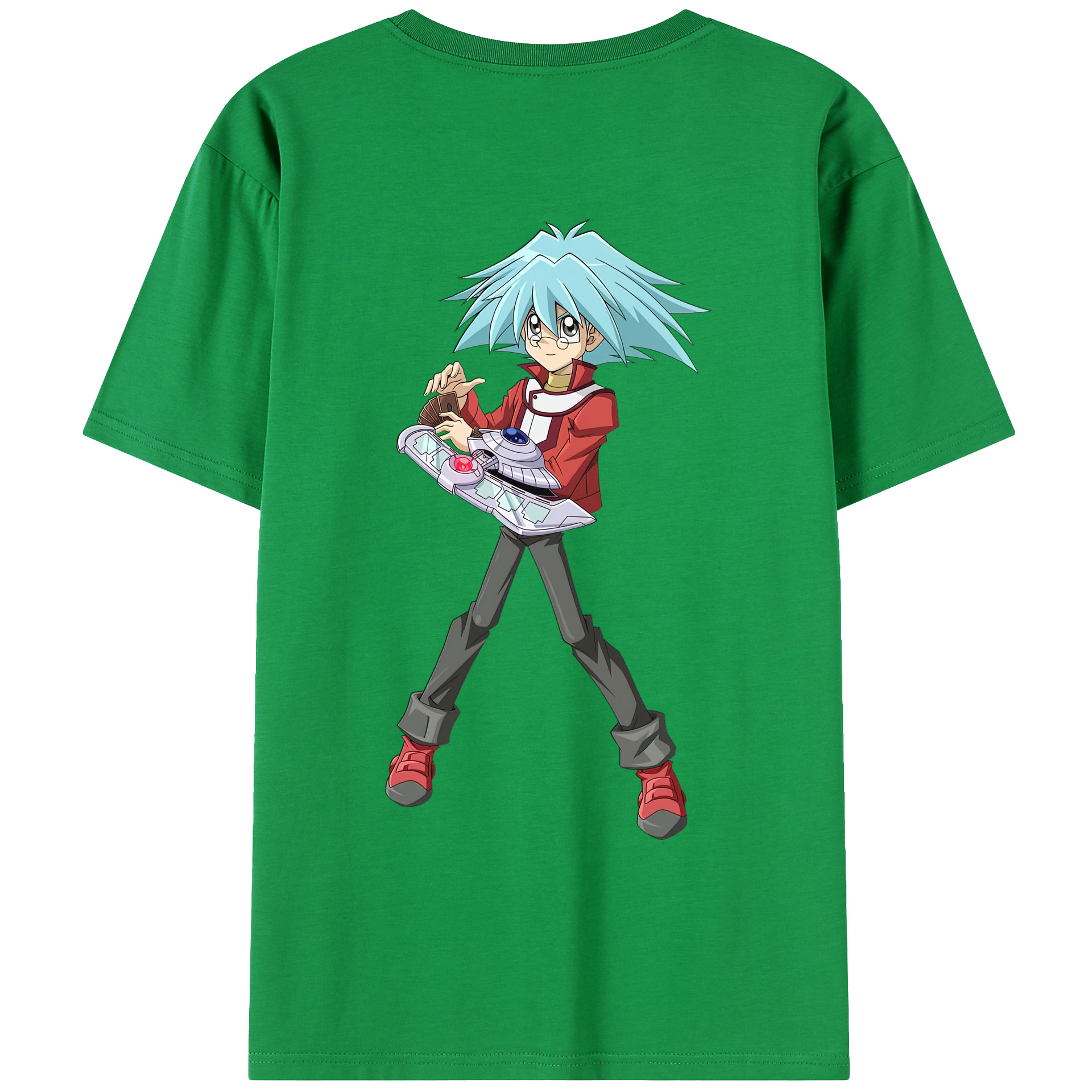 （画像用） 遊☆戯☆王 Yu-Gi-Oh! 綿100％ メンズ半袖Tシャツ（バックプリント） 通気性