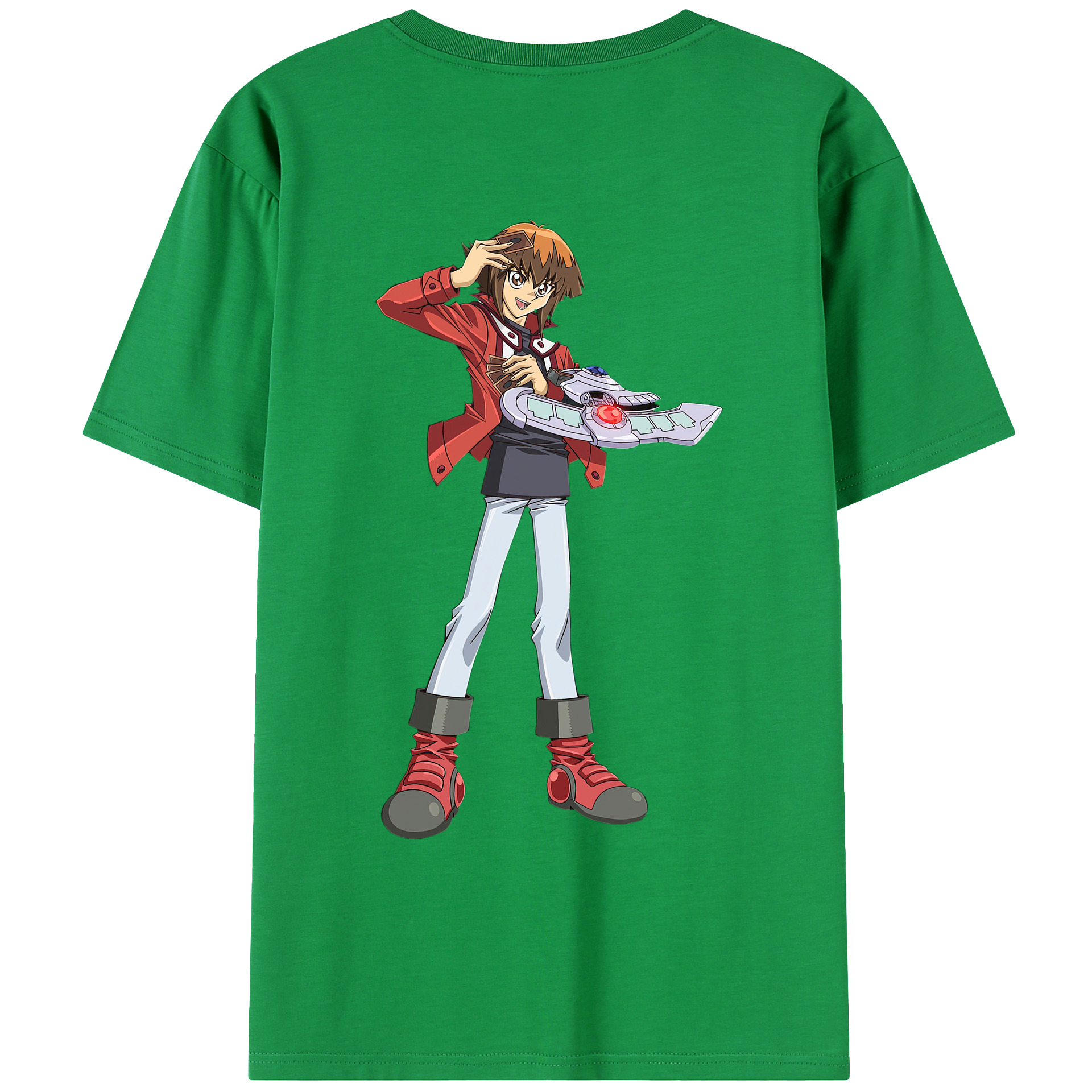 （画像用） 遊☆戯☆王 Yu-Gi-Oh! 綿100％ メンズ半袖Tシャツ（バックプリント） 通気性