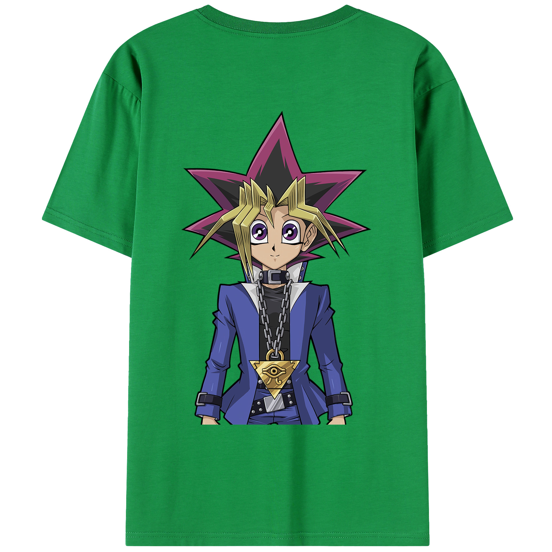 （画像用） 遊☆戯☆王 Yu-Gi-Oh! 綿100％ メンズ半袖Tシャツ（バックプリント） 通気性