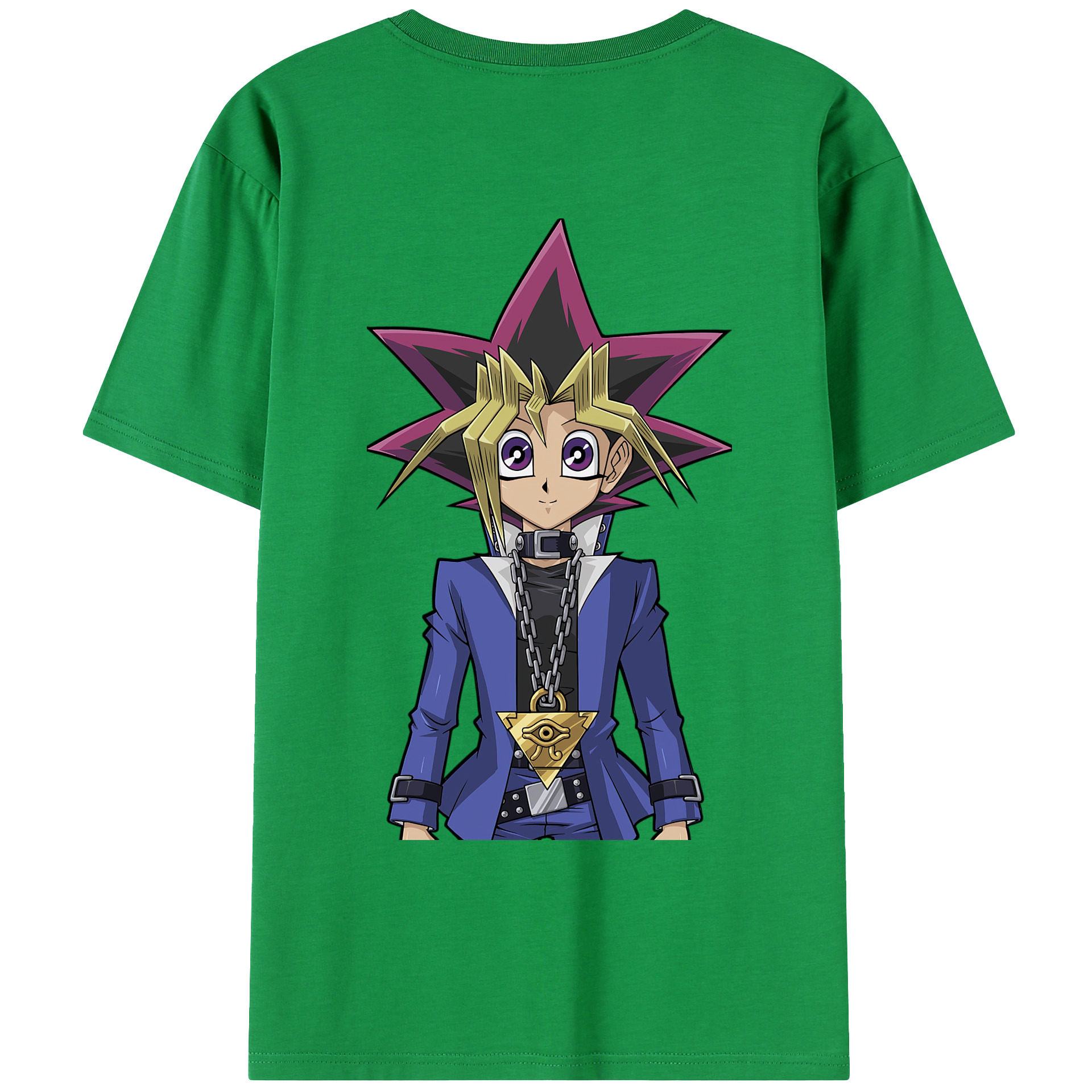 （画像用） 遊☆戯☆王 Yu-Gi-Oh! 綿100％ メンズ半袖Tシャツ（バックプリント） 通気性