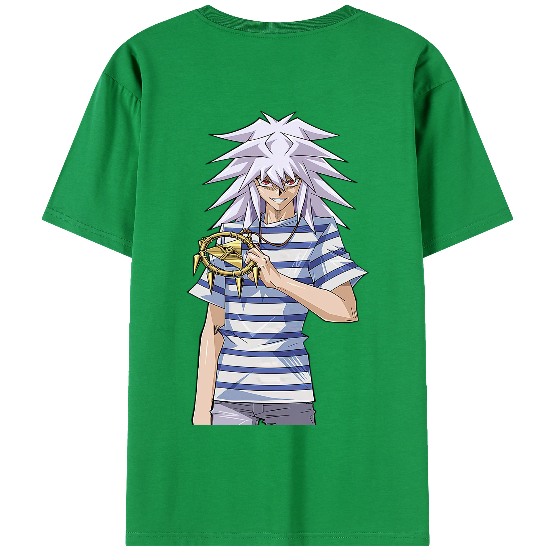 （画像用） 遊☆戯☆王 Yu-Gi-Oh! 綿100％ メンズ半袖Tシャツ（バックプリント） 通気性