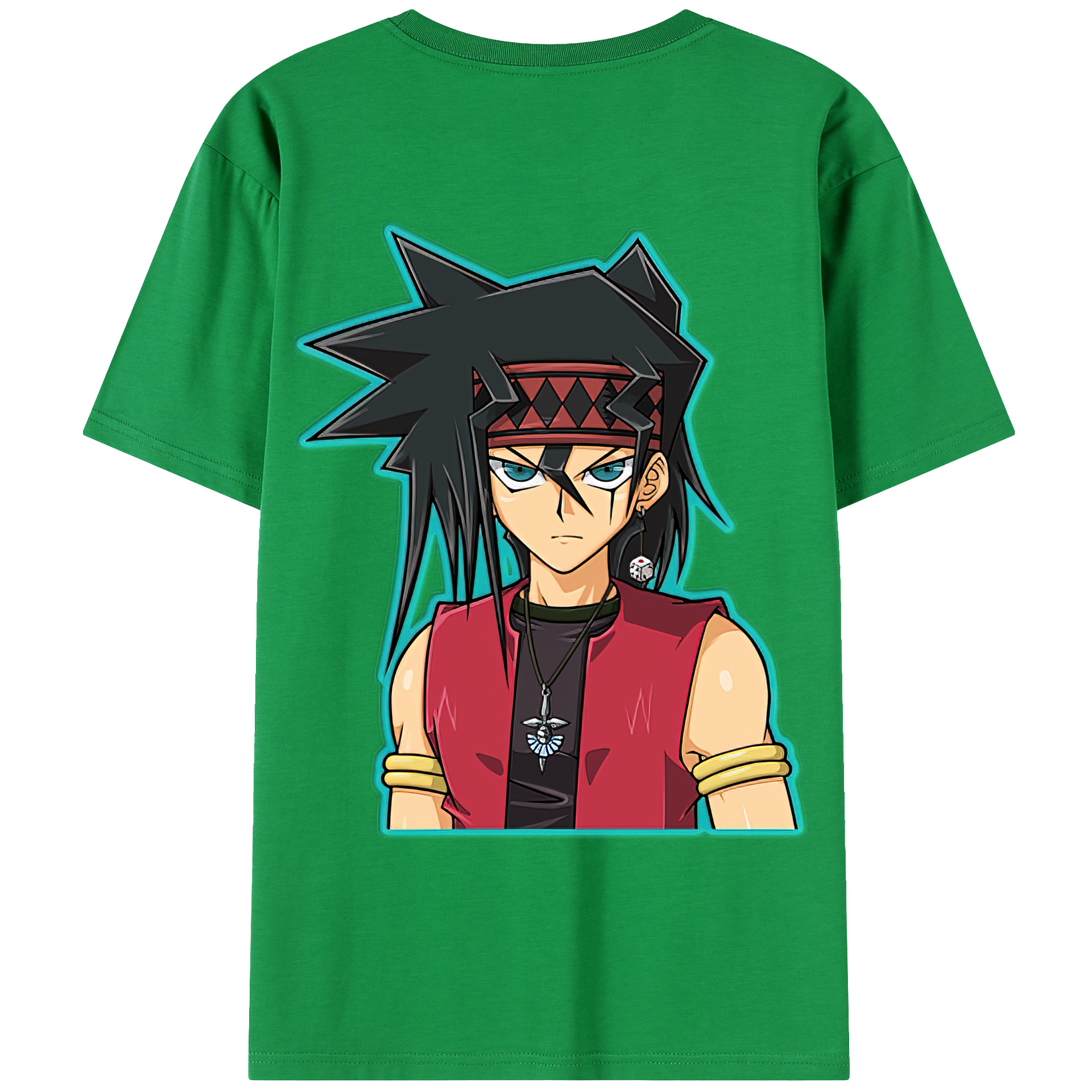 （画像用） 遊☆戯☆王 Yu-Gi-Oh! 綿100％ メンズ半袖Tシャツ（バックプリント） 通気性