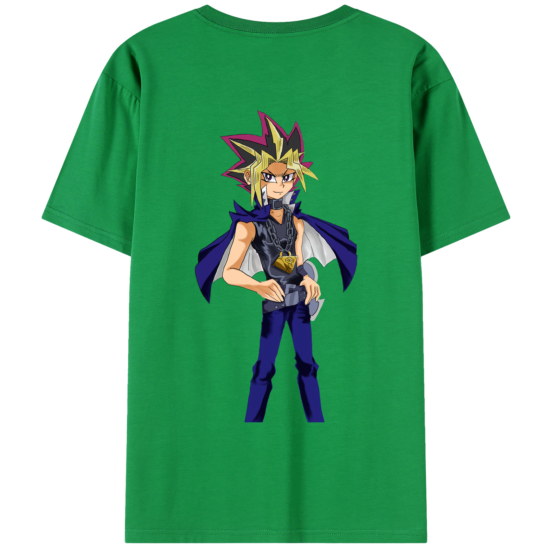 （画像用） 遊☆戯☆王 Yu-Gi-Oh! 綿100％ メンズ半袖Tシャツ（バックプリント） 通気性