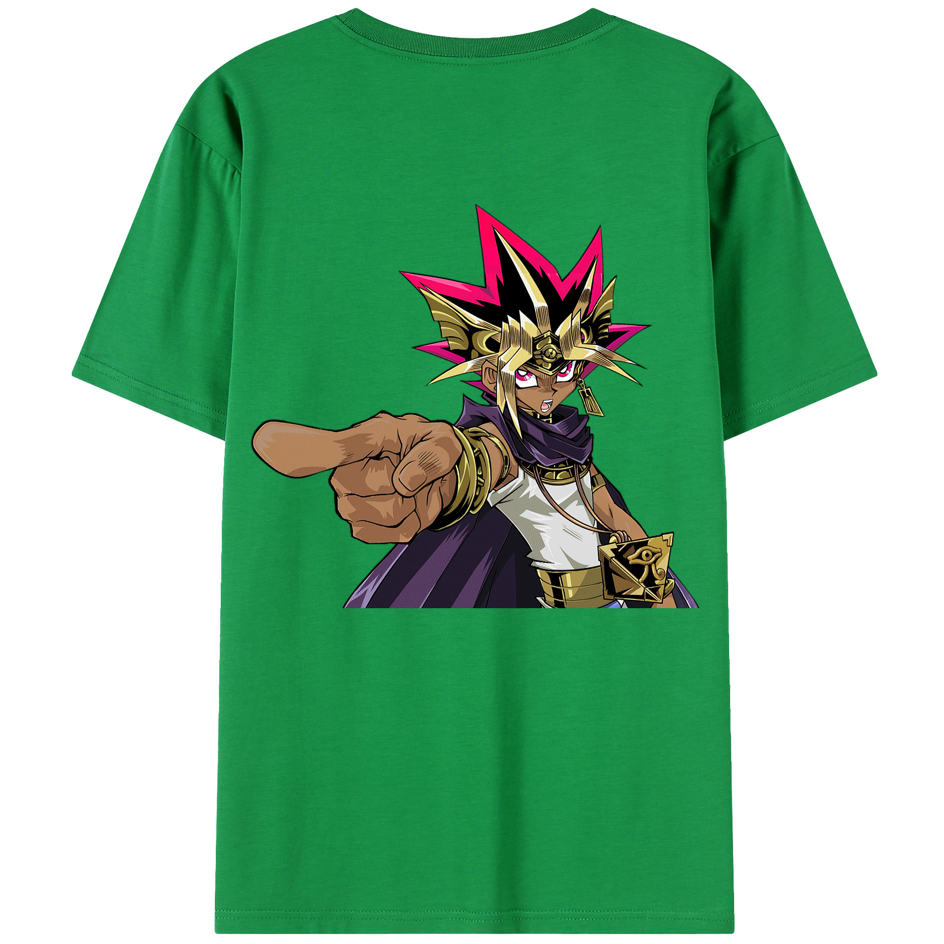 （画像用） 遊☆戯☆王 Yu-Gi-Oh! 綿100％ メンズ半袖Tシャツ（バックプリント） 通気性