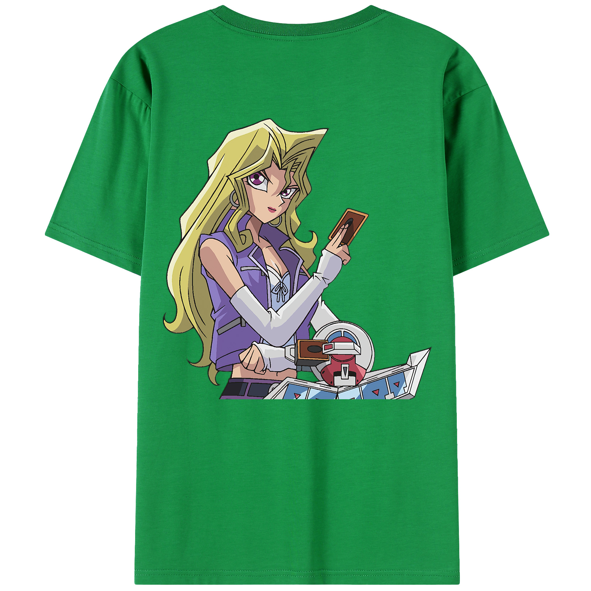 （画像用） 遊☆戯☆王 Yu-Gi-Oh! 綿100％ メンズ半袖Tシャツ（バックプリント） 通気性