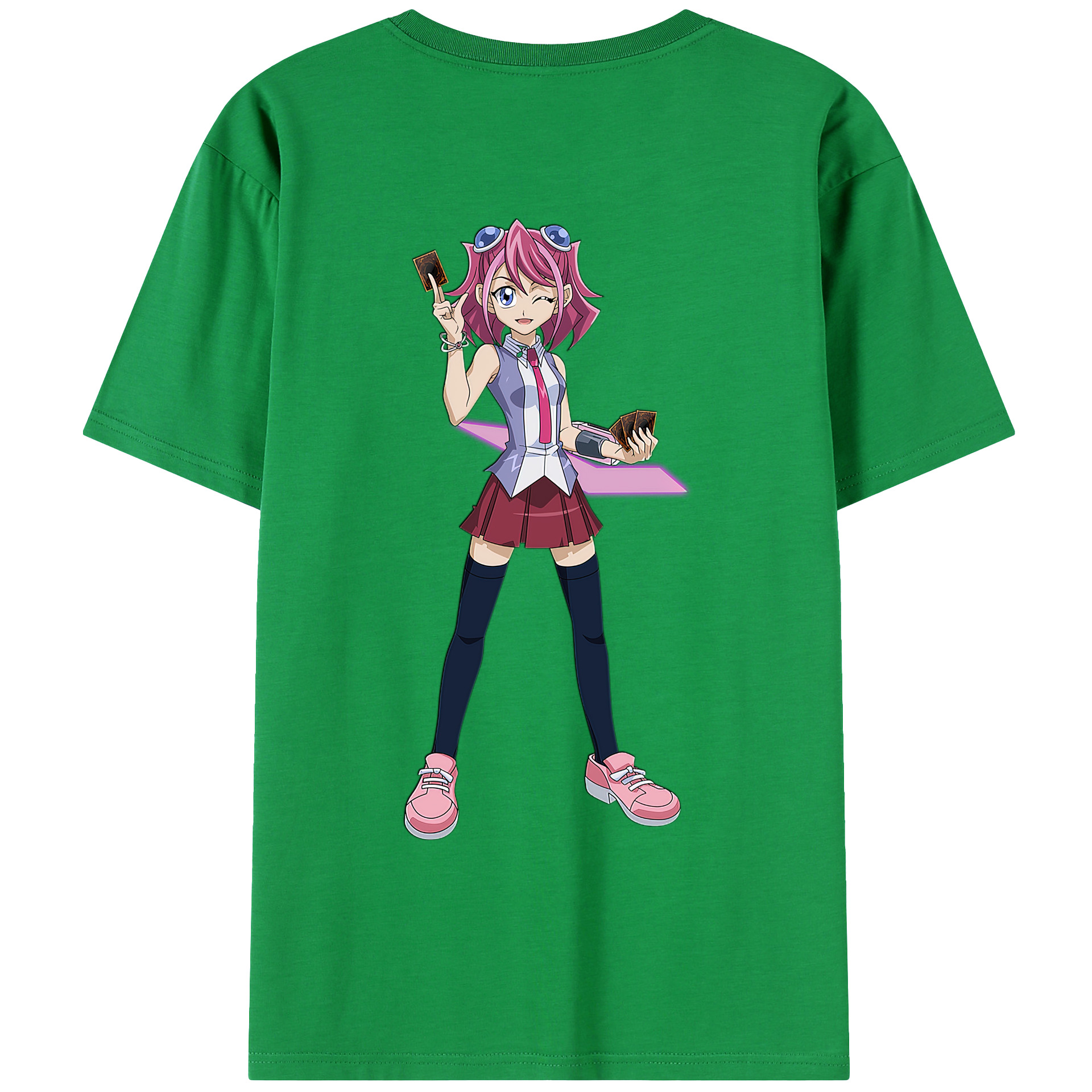 （画像用） 遊☆戯☆王 Yu-Gi-Oh! 綿100％ メンズ半袖Tシャツ（バックプリント） 通気性