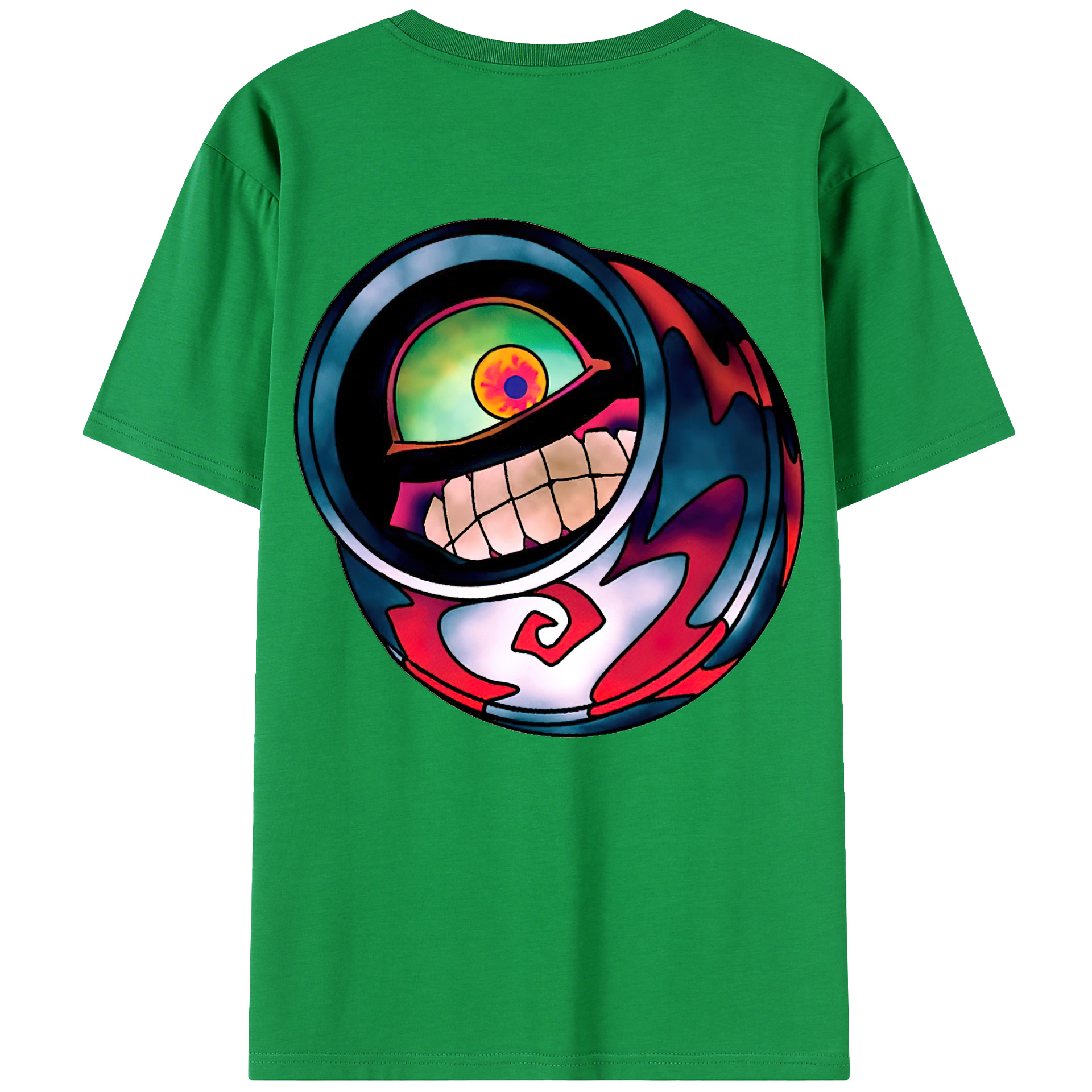 （画像用） 遊☆戯☆王 Yu-Gi-Oh! 綿100％ メンズ半袖Tシャツ（バックプリント） 通気性