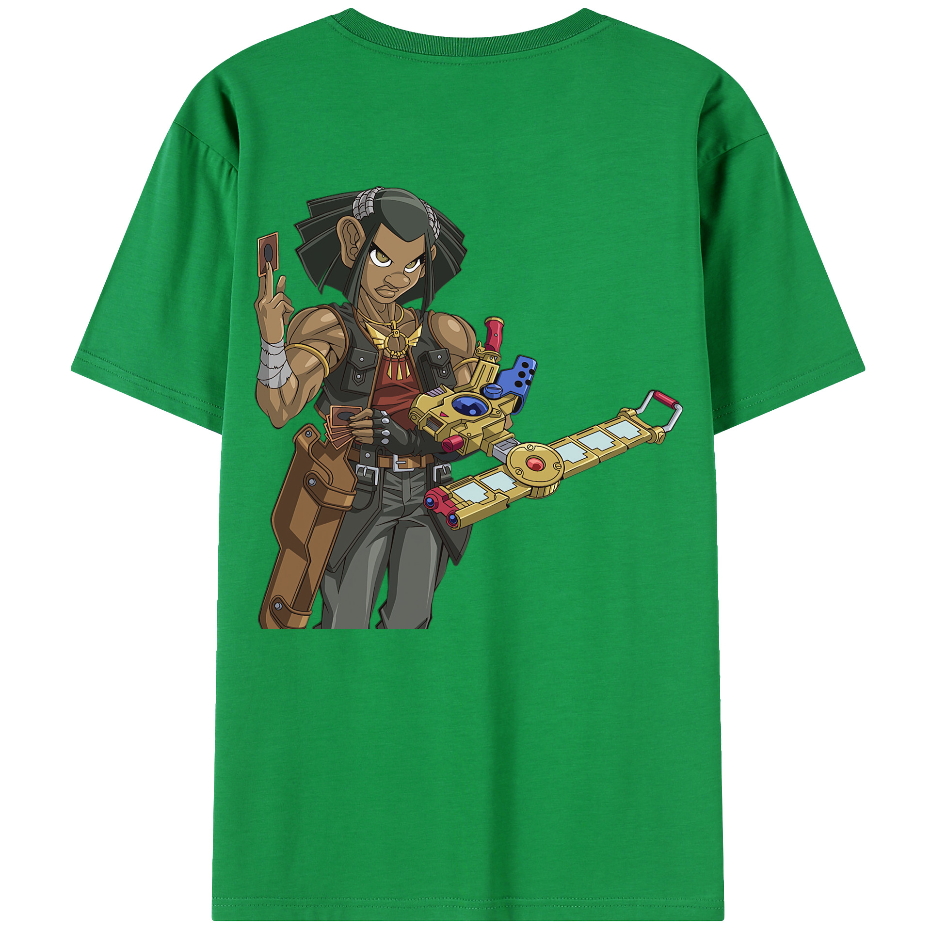 （画像用） 遊☆戯☆王 Yu-Gi-Oh! 綿100％ メンズ半袖Tシャツ（バックプリント） 通気性
