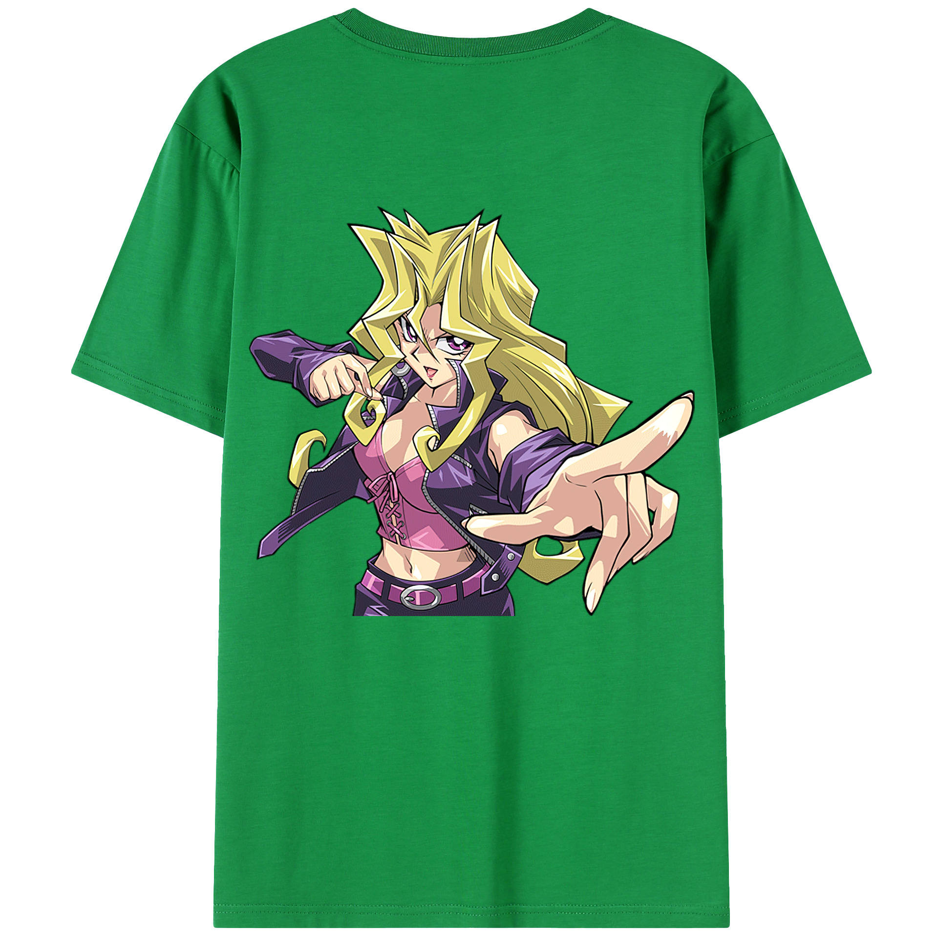 （画像用） 遊☆戯☆王 Yu-Gi-Oh! 綿100％ メンズ半袖Tシャツ（バックプリント） 通気性