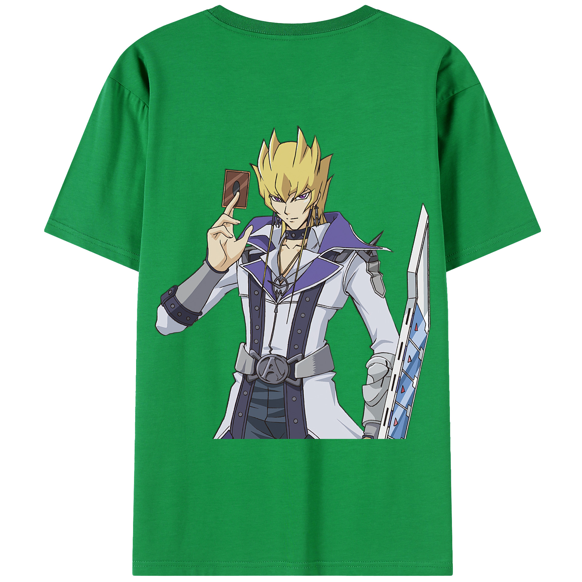 （画像用） 遊☆戯☆王 Yu-Gi-Oh! 綿100％ メンズ半袖Tシャツ（バックプリント） 通気性