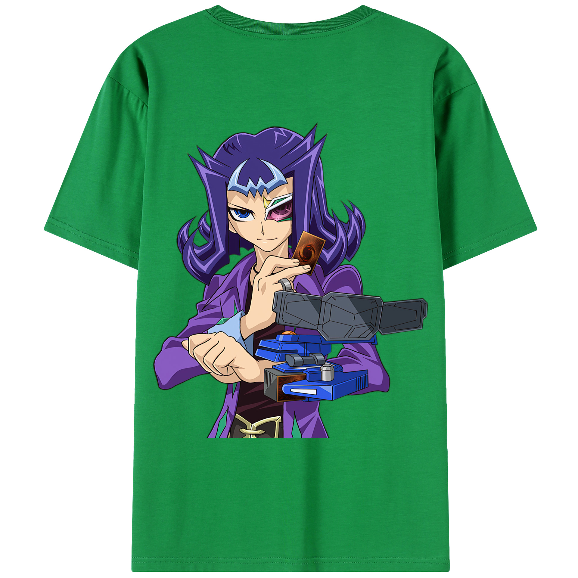 （画像用） 遊☆戯☆王 Yu-Gi-Oh! 綿100％ メンズ半袖Tシャツ（バックプリント） 通気性