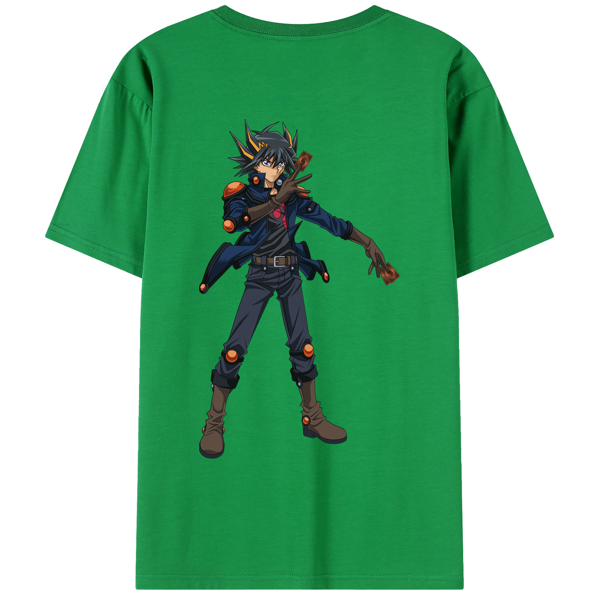 （画像用） 遊☆戯☆王 Yu-Gi-Oh! 綿100％ メンズ半袖Tシャツ（バックプリント） 通気性