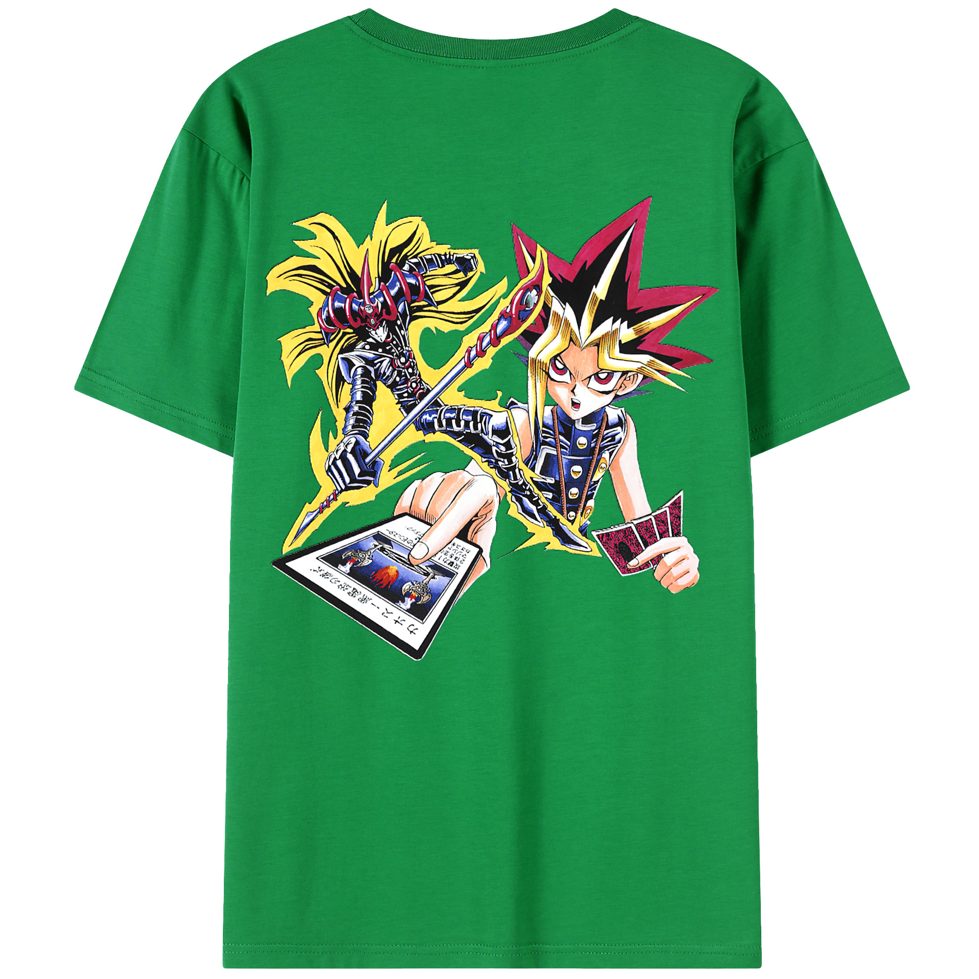 （画像用） 遊☆戯☆王 Yu-Gi-Oh! 綿100％ メンズ半袖Tシャツ（バックプリント） 通気性