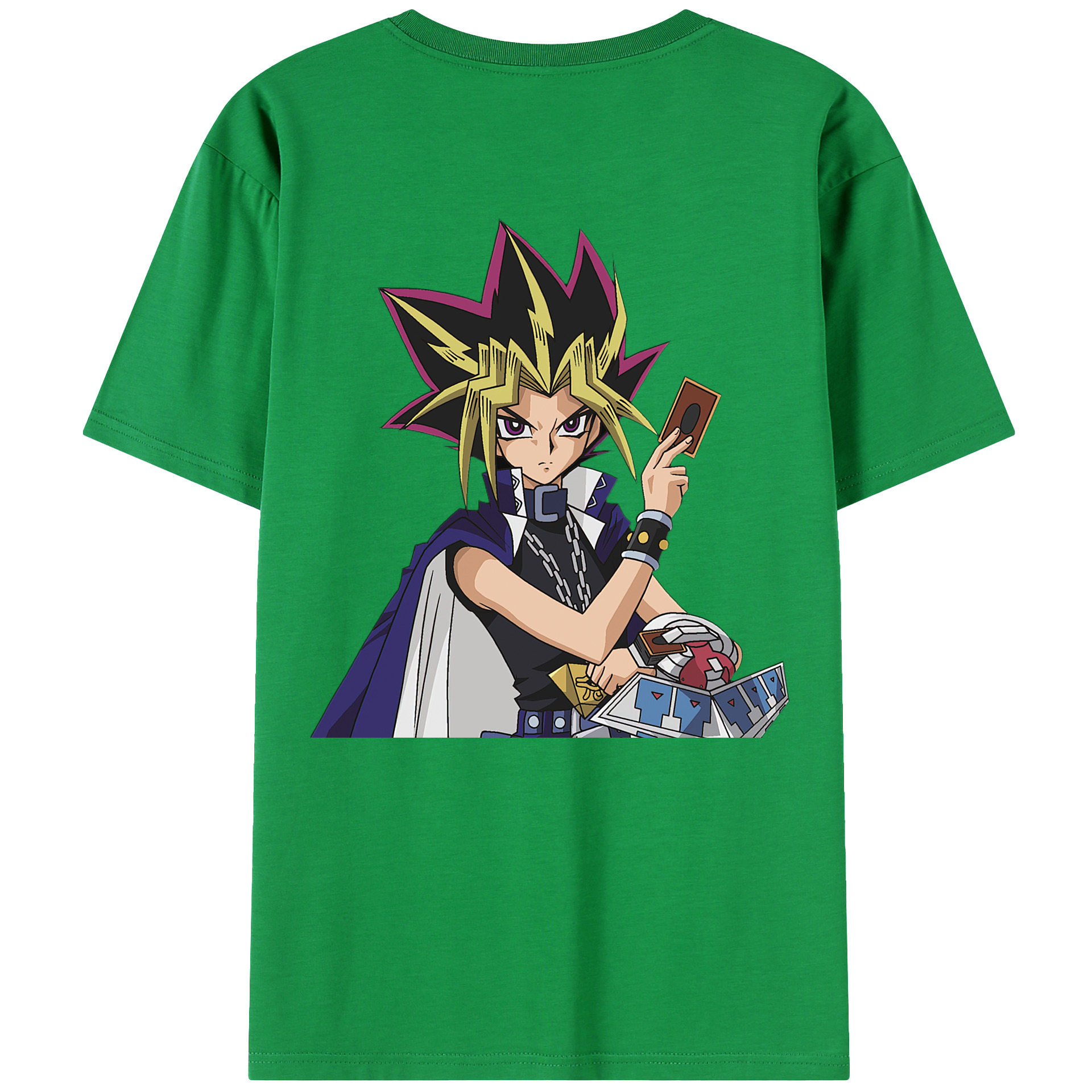（画像用） 遊☆戯☆王 Yu-Gi-Oh! 綿100％ メンズ半袖Tシャツ（バックプリント） 通気性
